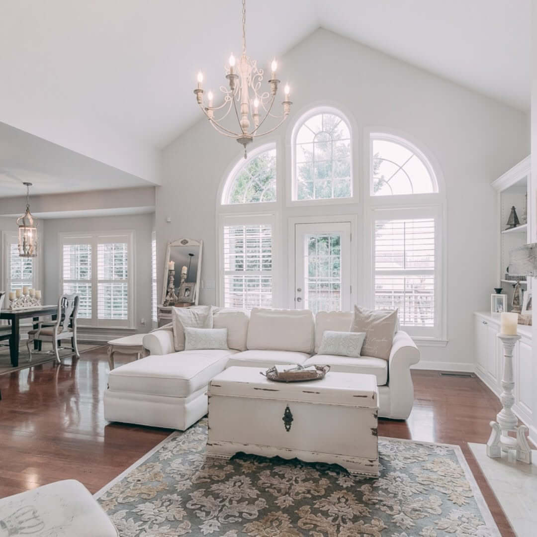 Distressed White Trunk Acts as a Rustic Coffee Table