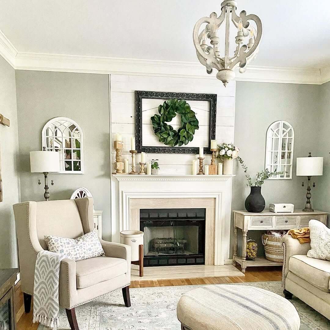 Ornate Windowpane Mirrors Frame the Walls