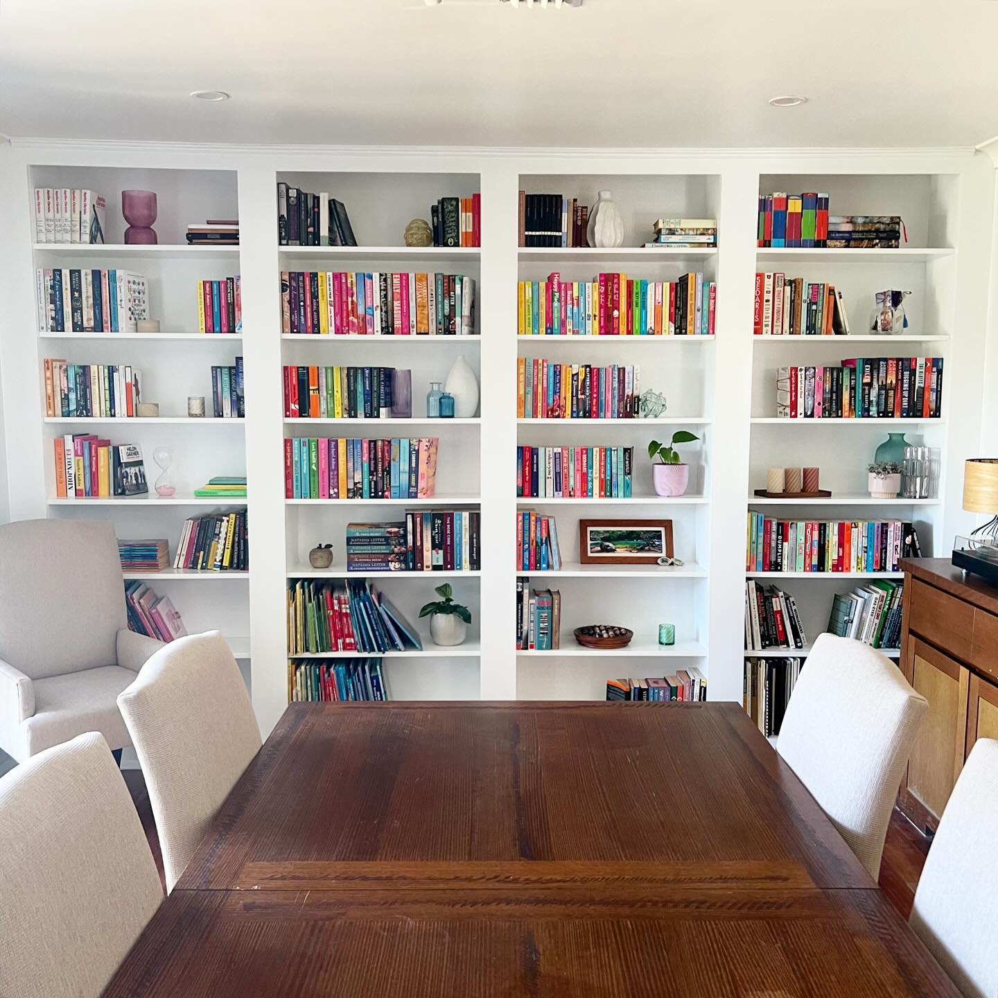 Achieve a Custom Built-In Look with White Billy Bookcases