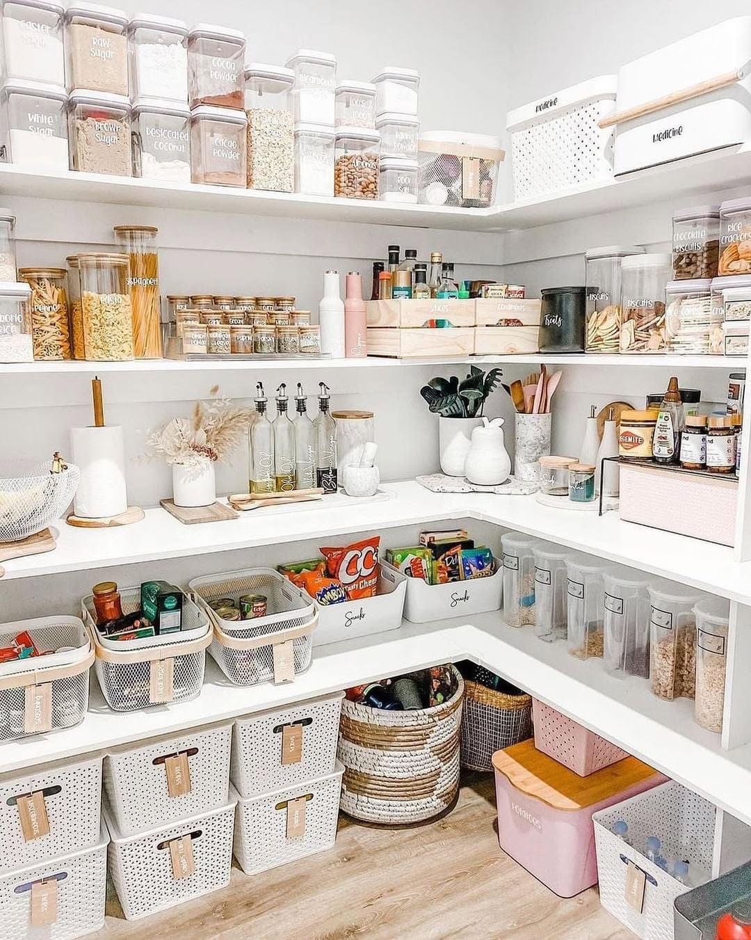 Woven Bins for Floor Storage
