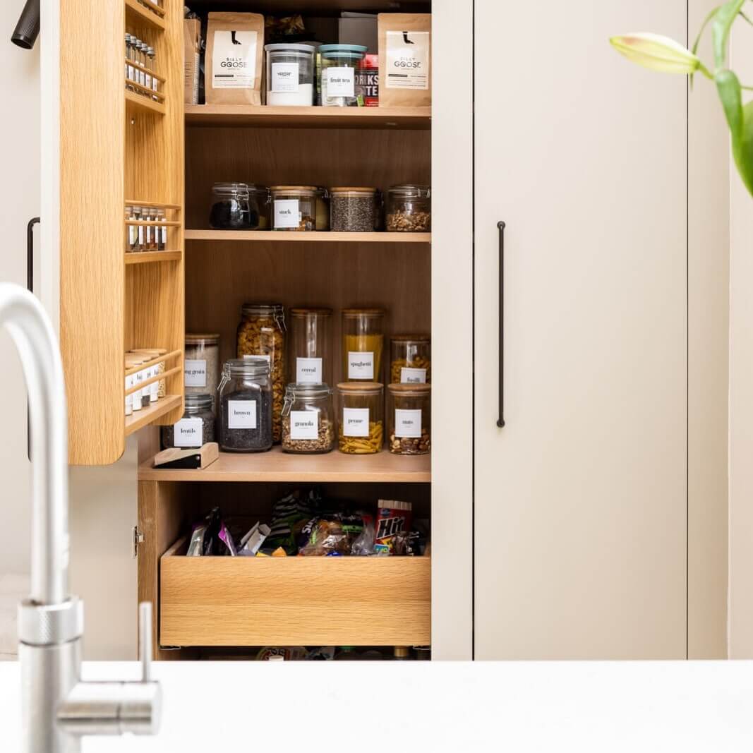 Wooden Drawer Organizes Snacks and Packaged Goods