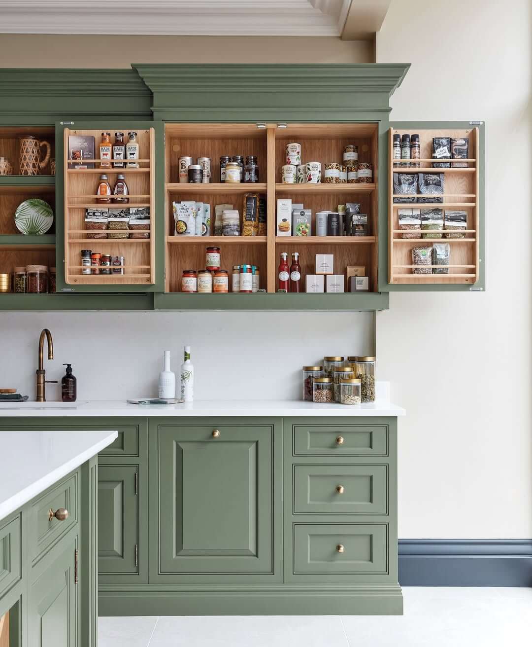 Pull-Out Spice Racks Keep Items Accessible Inside Cabinet Doors