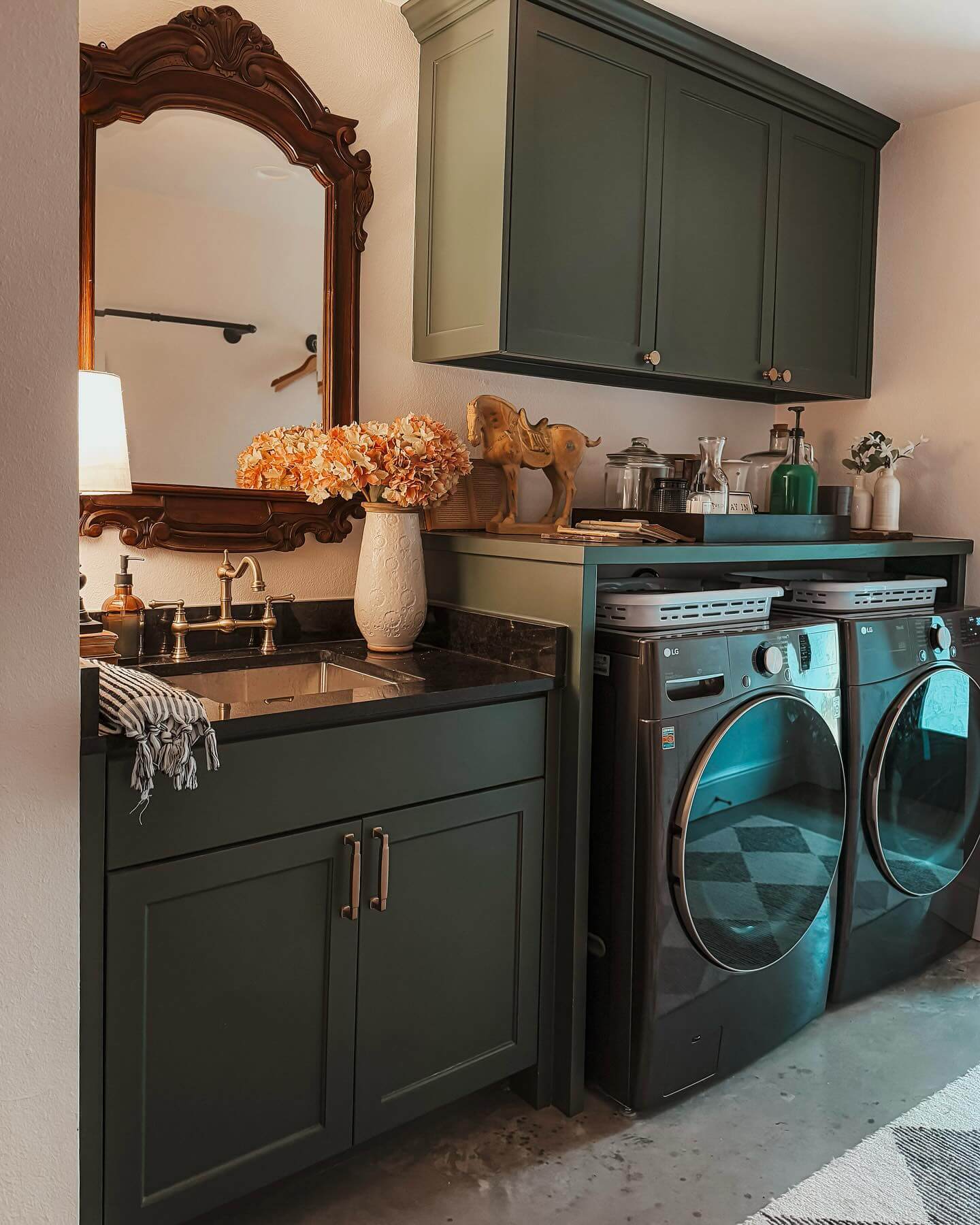 Choose Dark Green Cabinets for Sophisticated Storage