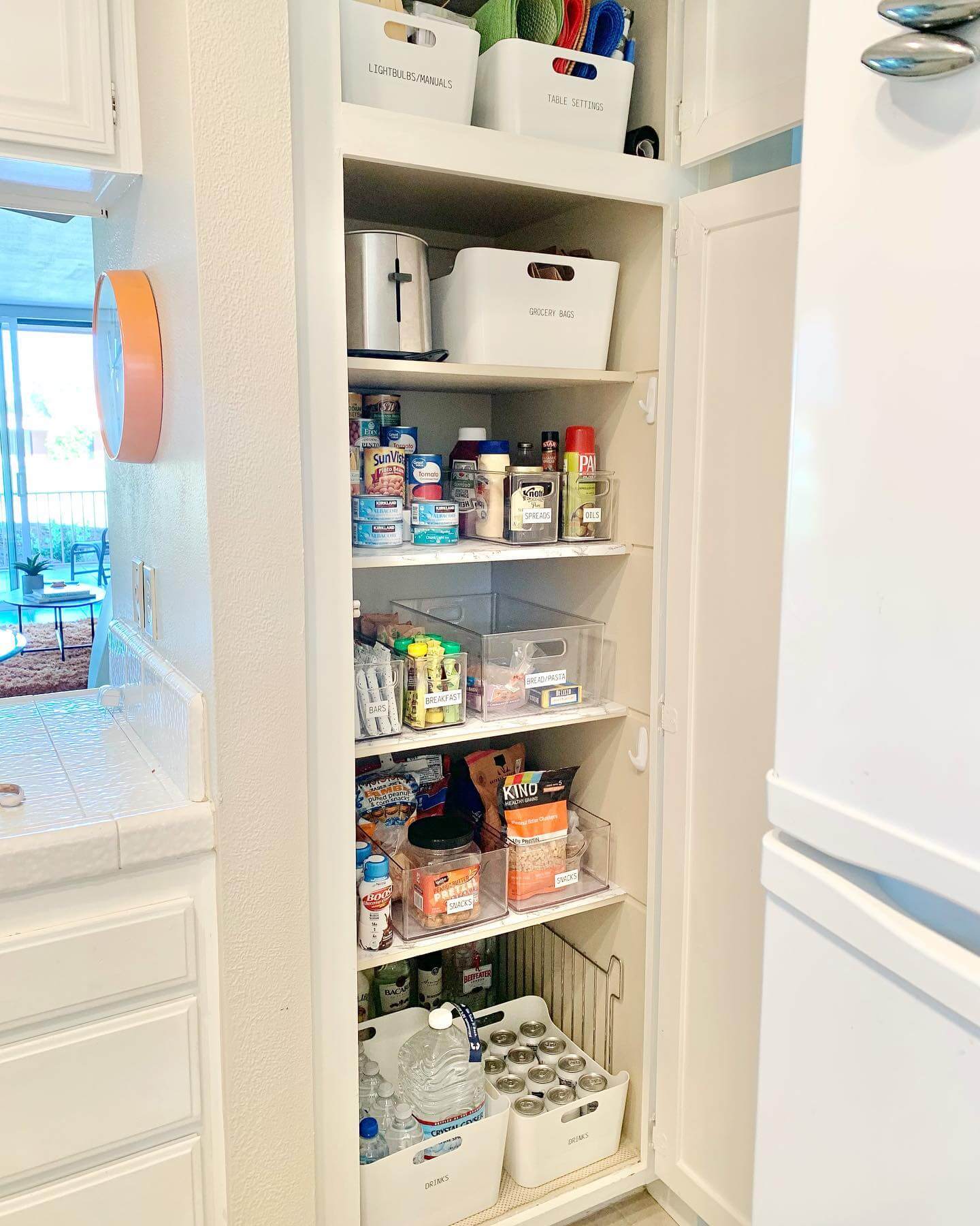 Clear Bins With Dividers for Snack Packs