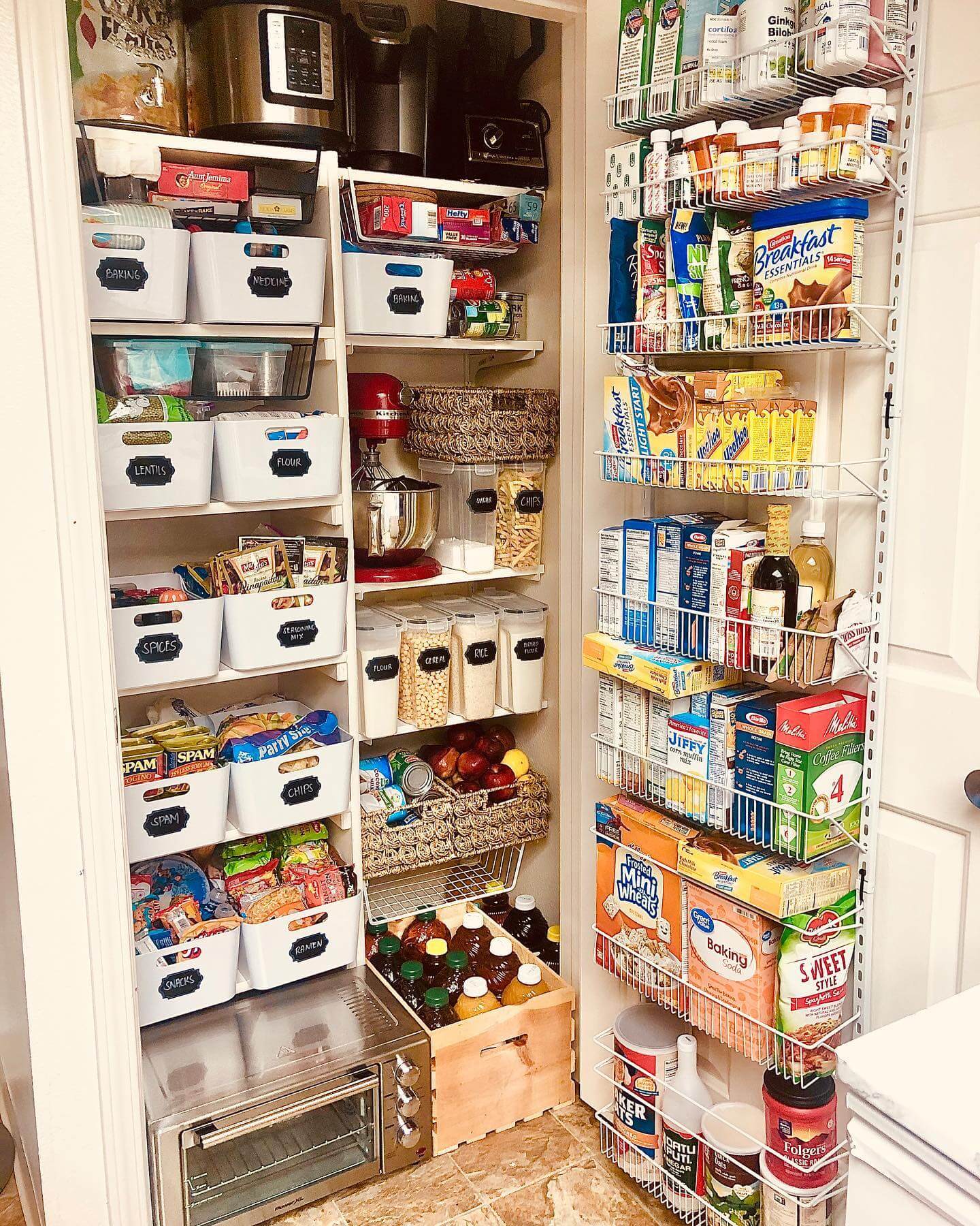 Deep Shelving for Cereal Boxes and Baking Supplies