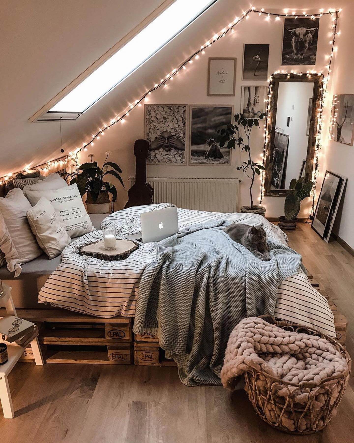 Drape String Lights Along Sloped Ceilings