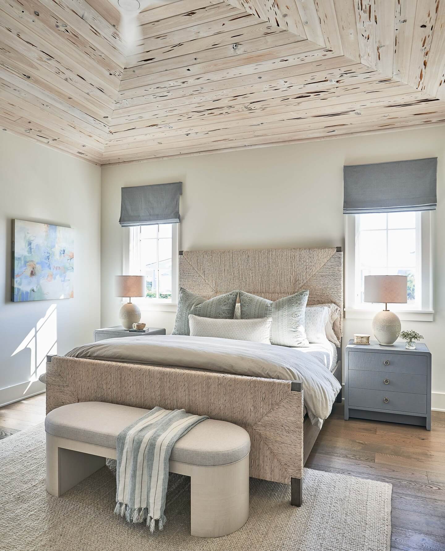 Warm Up Vaulted Ceilings with Distressed Wood