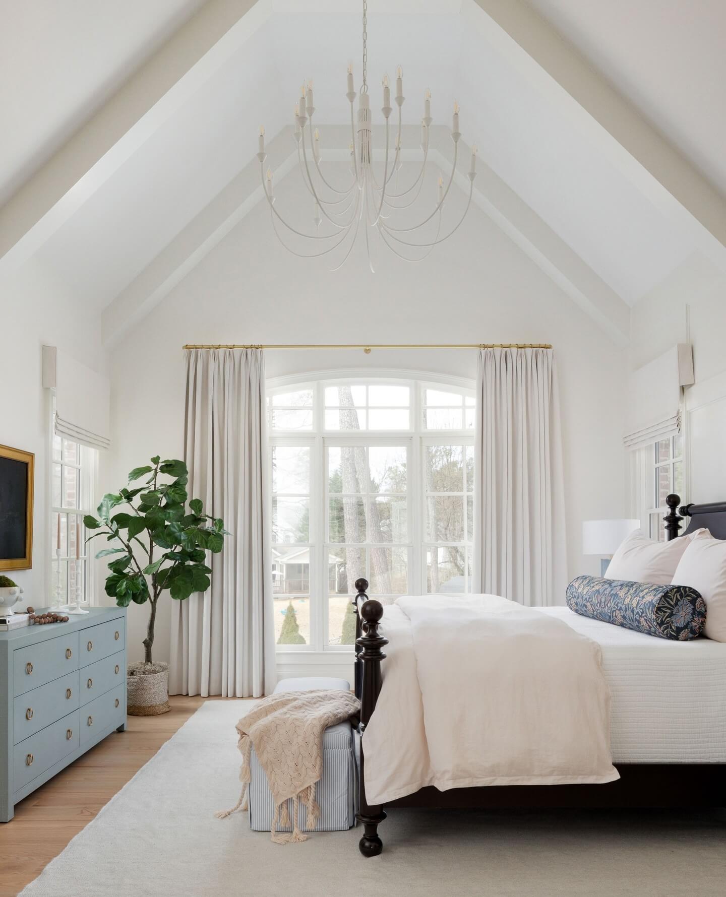 White Chandelier with Cascading Arms