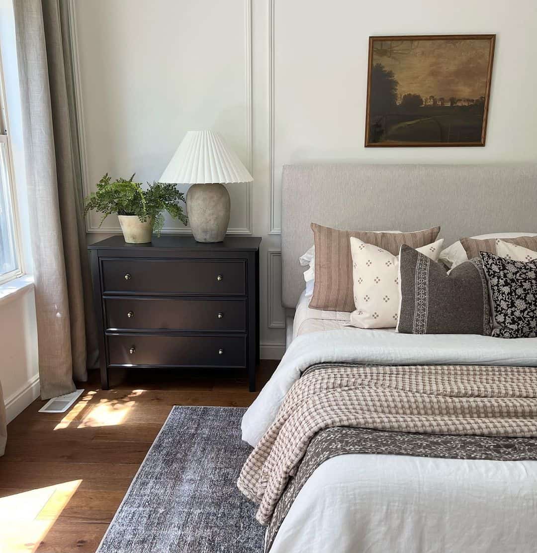 Opt for a Dark Dresser with Classic Brass Knobs