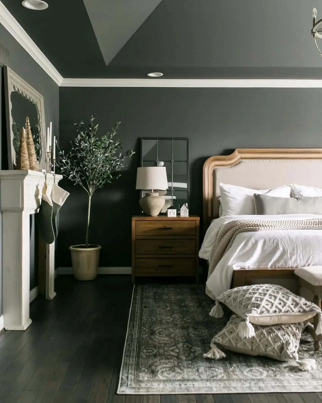 Wooden Nightstand With Drawer Pulls Offers Warm Storage
