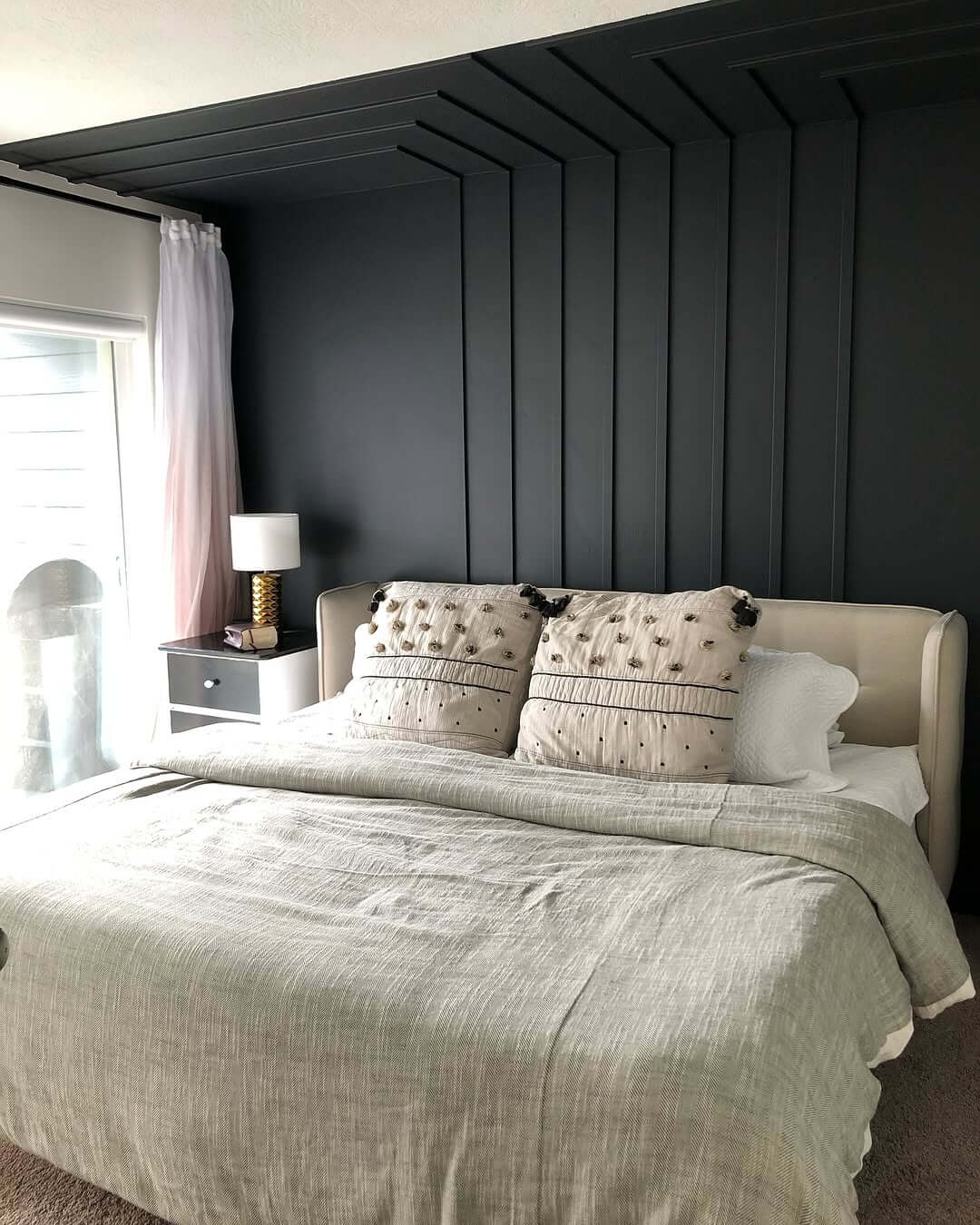 Geometric Wood Paneling Adds a Modern Accent Wall