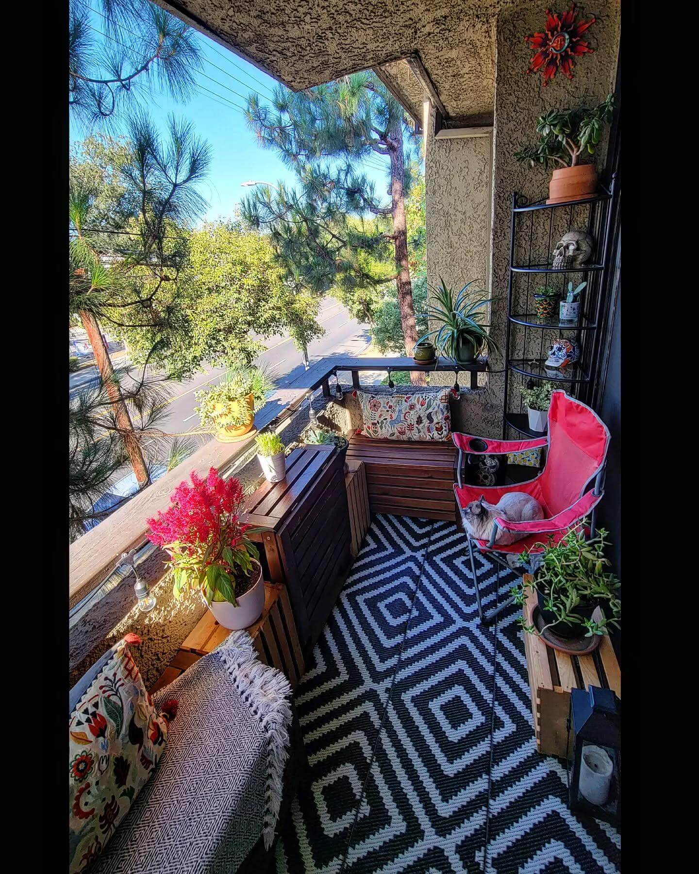 Combine Plants and Decor on a Tiered Shelf