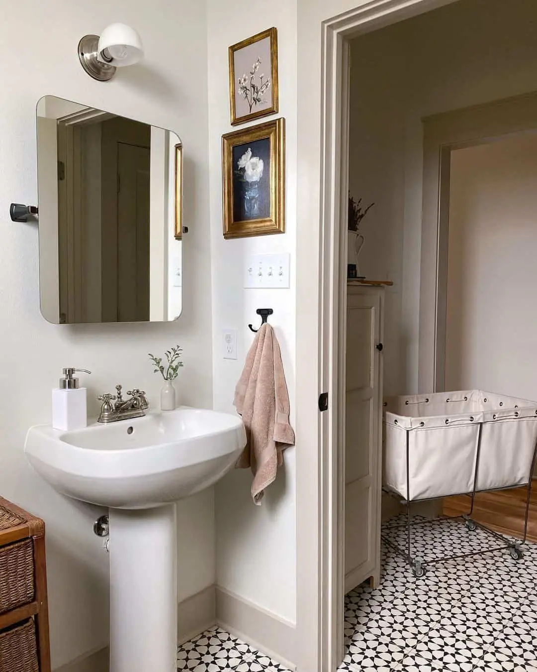 Floral Still Life Art Adds a Classic Touch Above the Sink