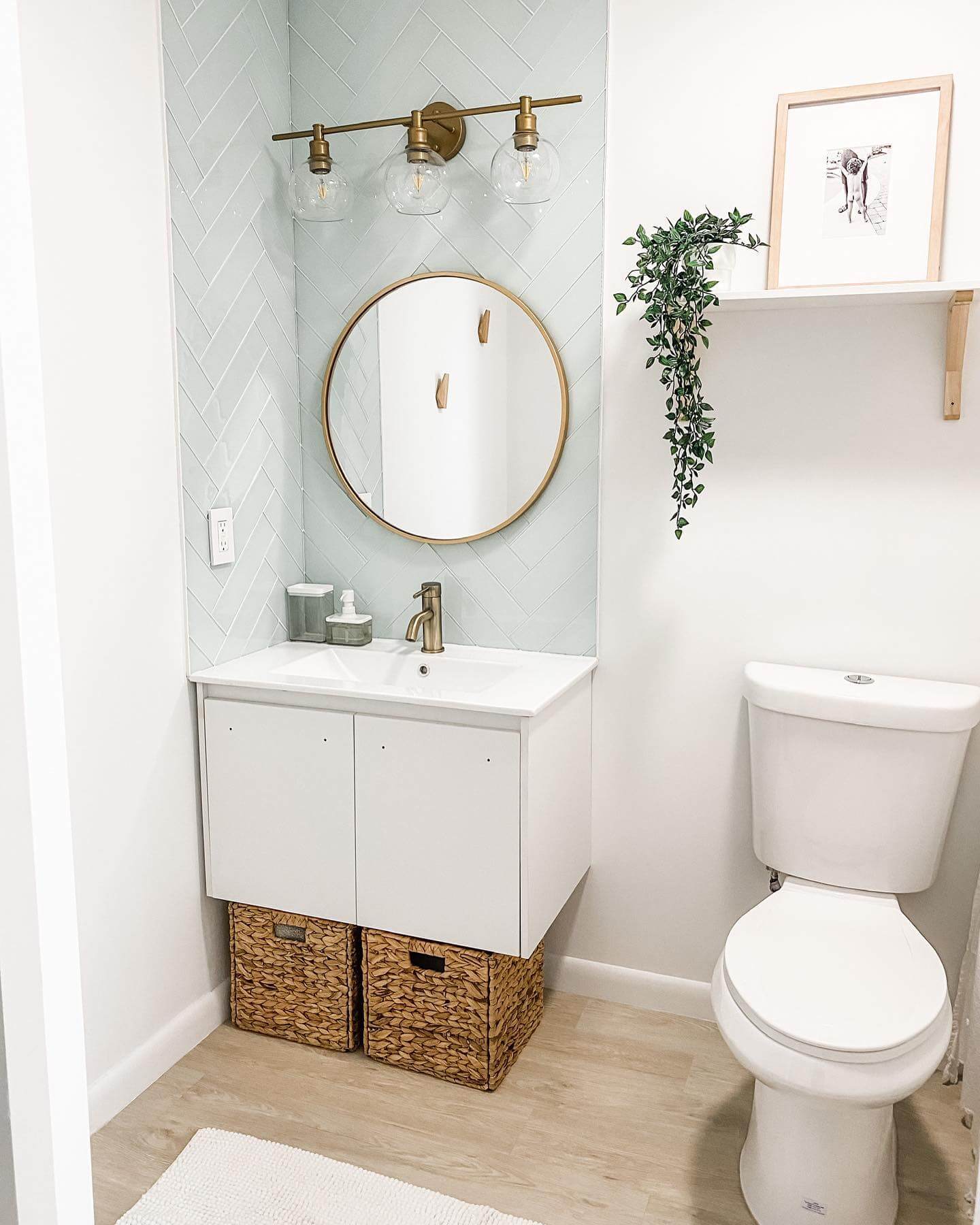 Herringbone Tile Backsplash Adds Subtle Pattern