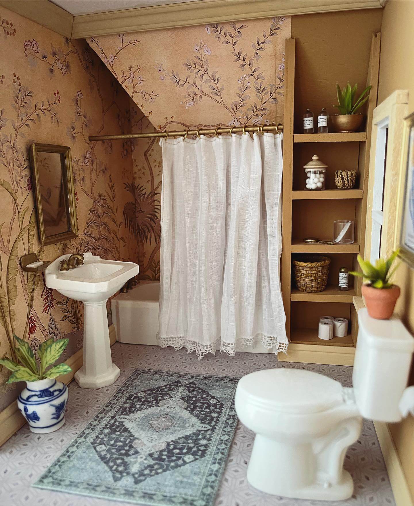 Ornate Wallpaper Adds Botanical Charm