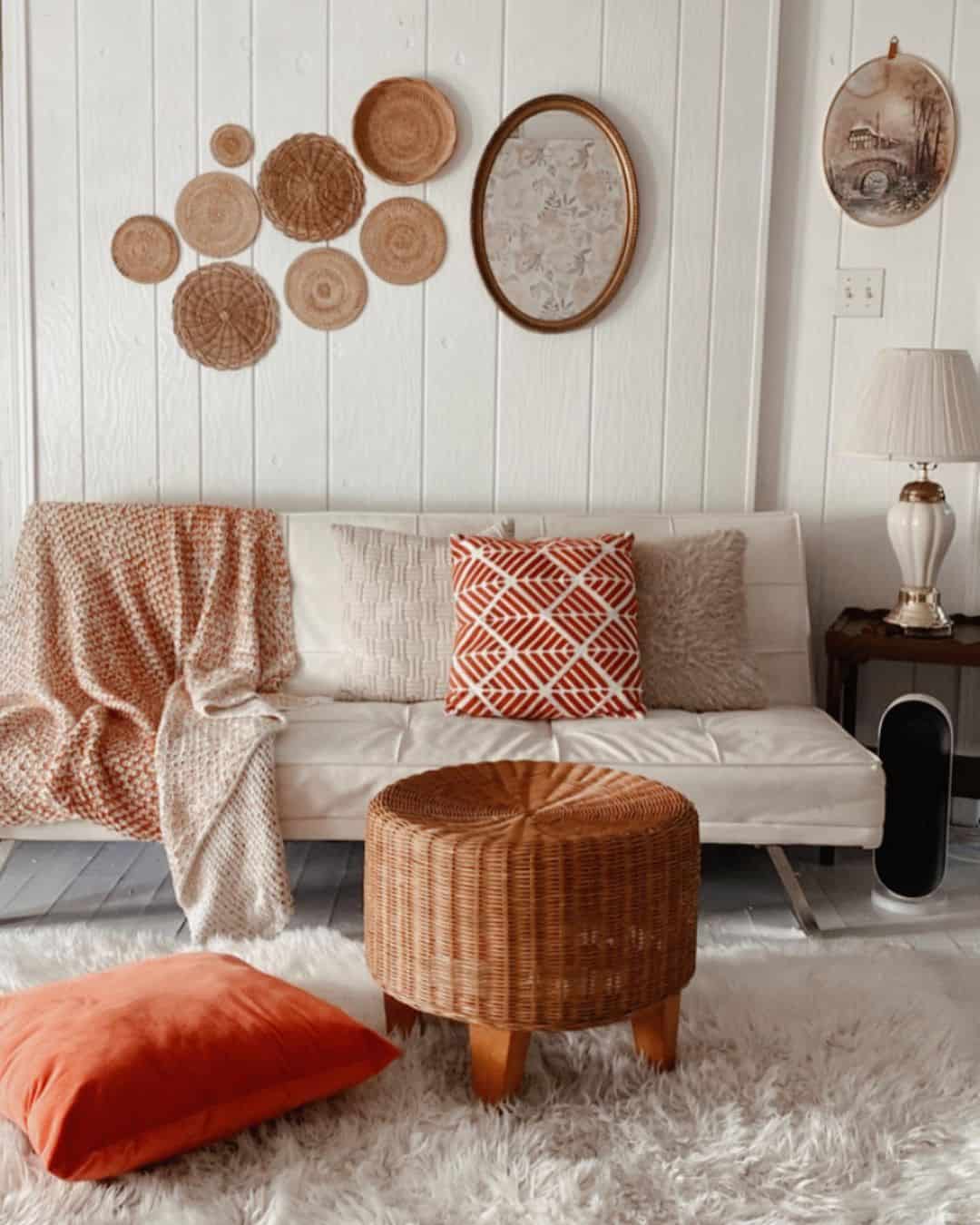 Grouped Woven Wall Hangings Create Boho Texture