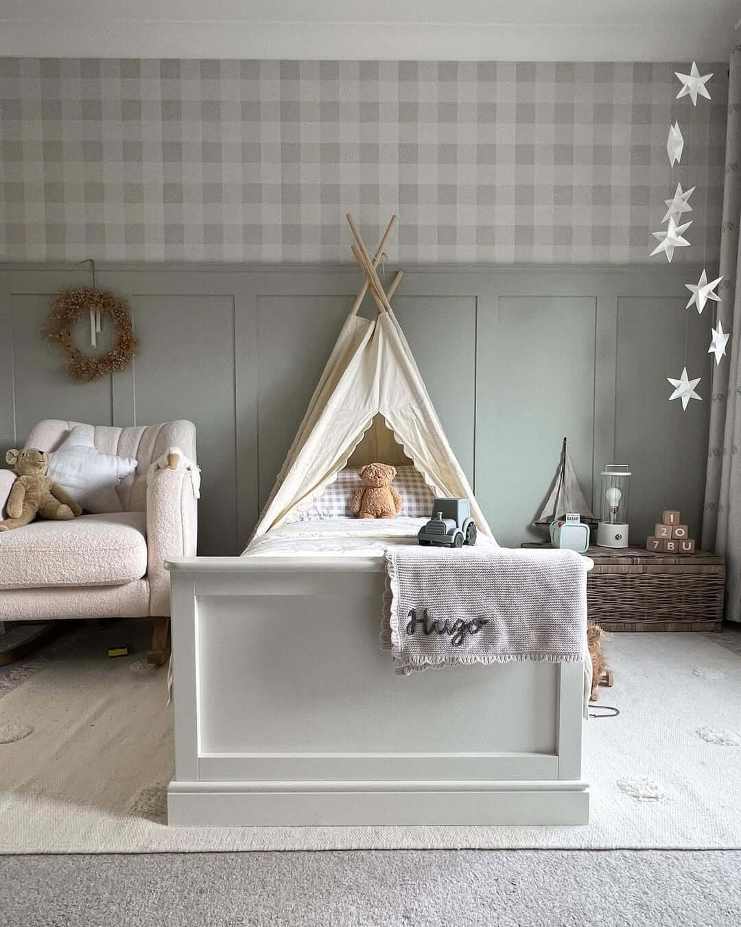Teepee Tent Creates a Cozy Play Corner on the Bed