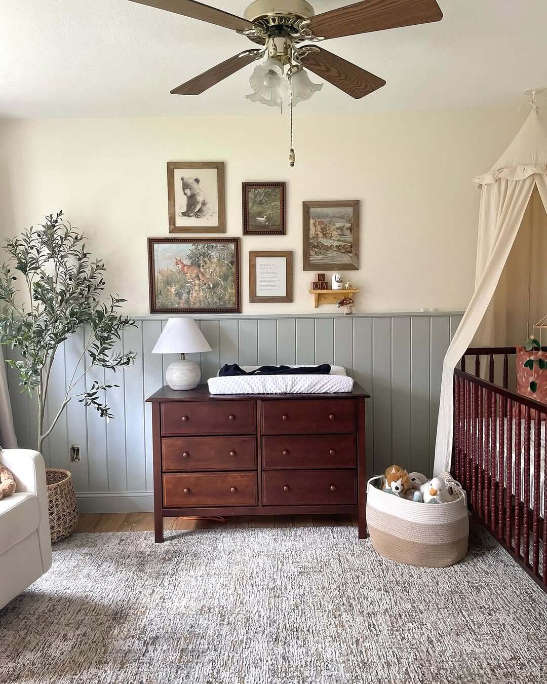 Woodland Art Collection Adds Whimsical Charm Above Dresser