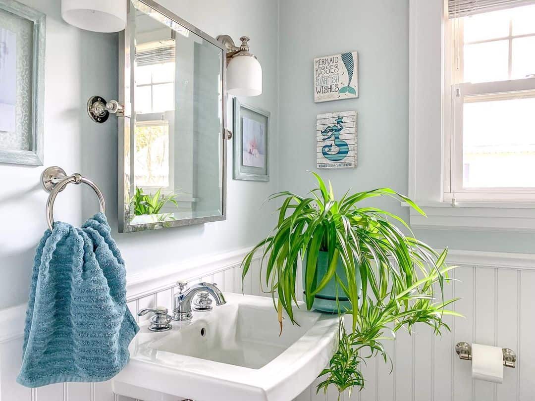 Coastal Art Adds Whimsy Above the Sink