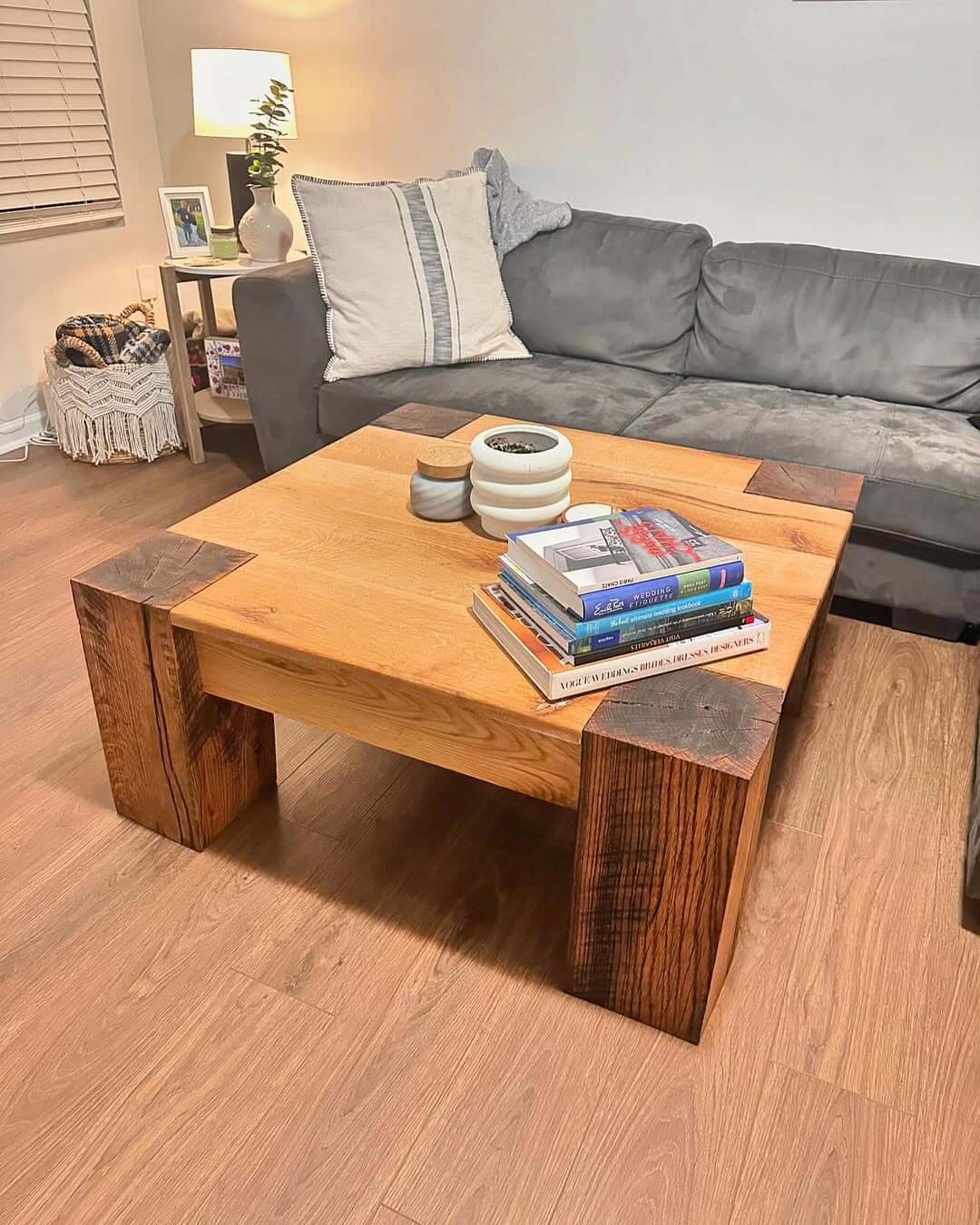 Anchor Your Table with Chunky Wood Block Legs
