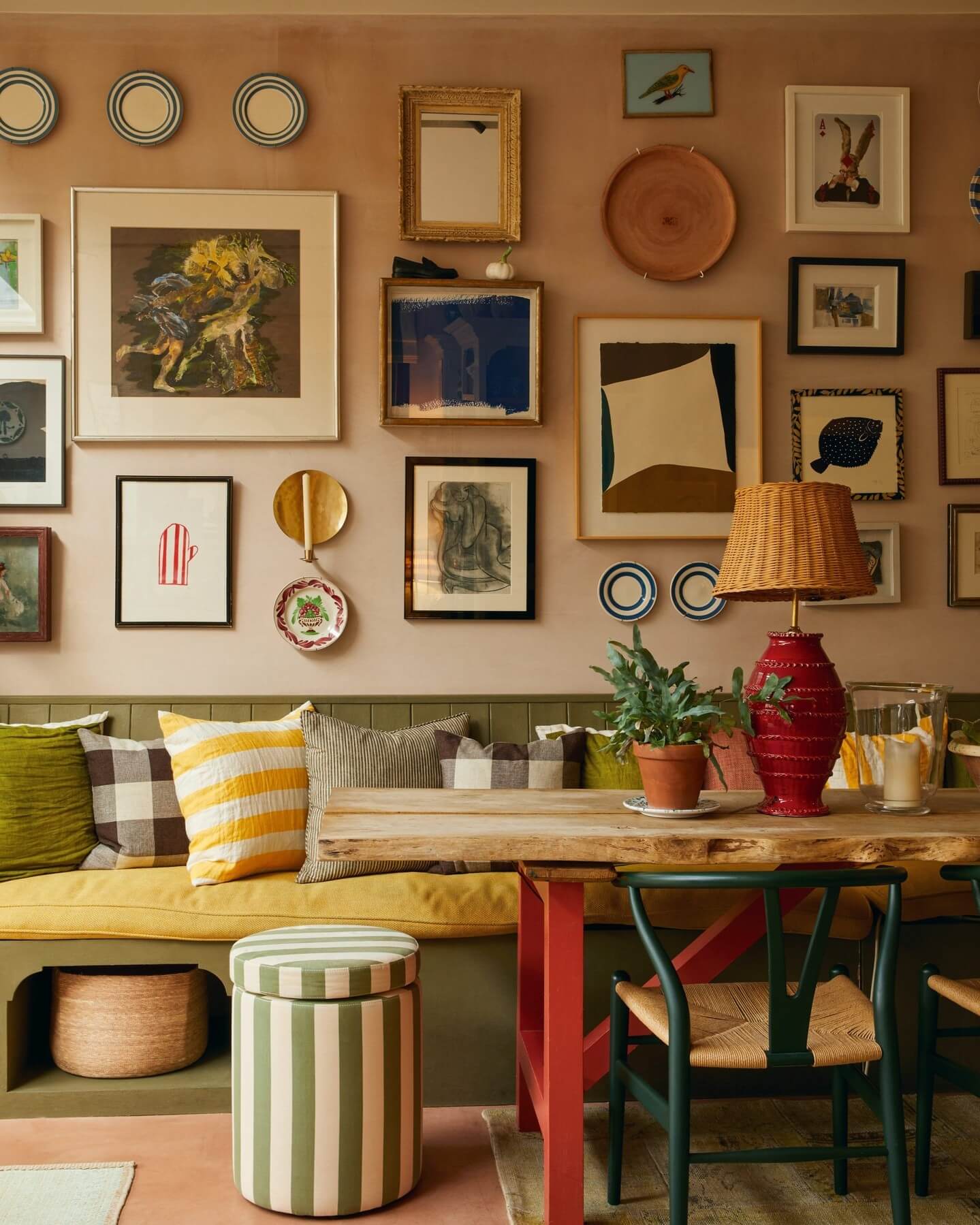 Combine Plates, Art, and a Candlestick