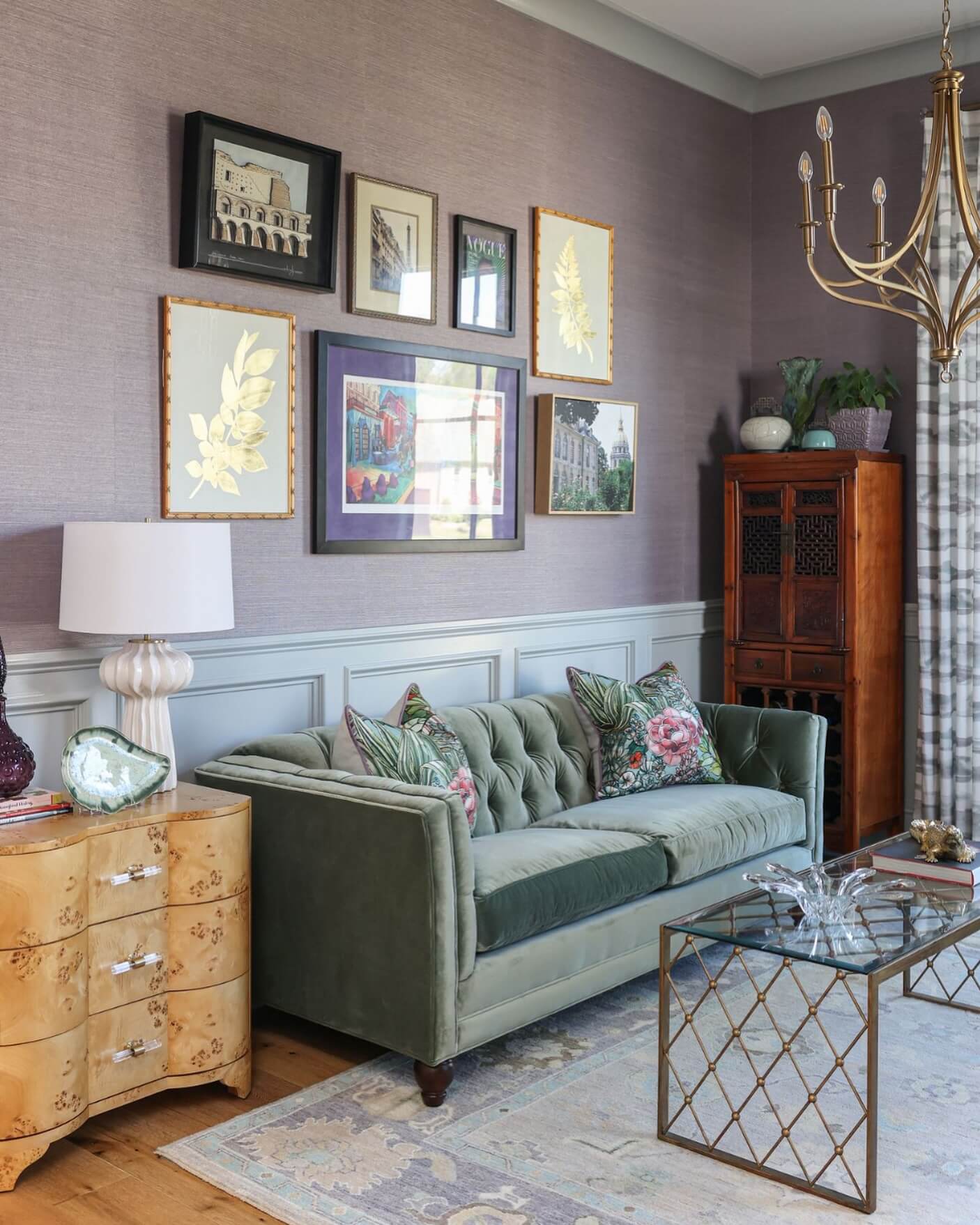 Pair Architectural Prints with Delicate Botanical Art