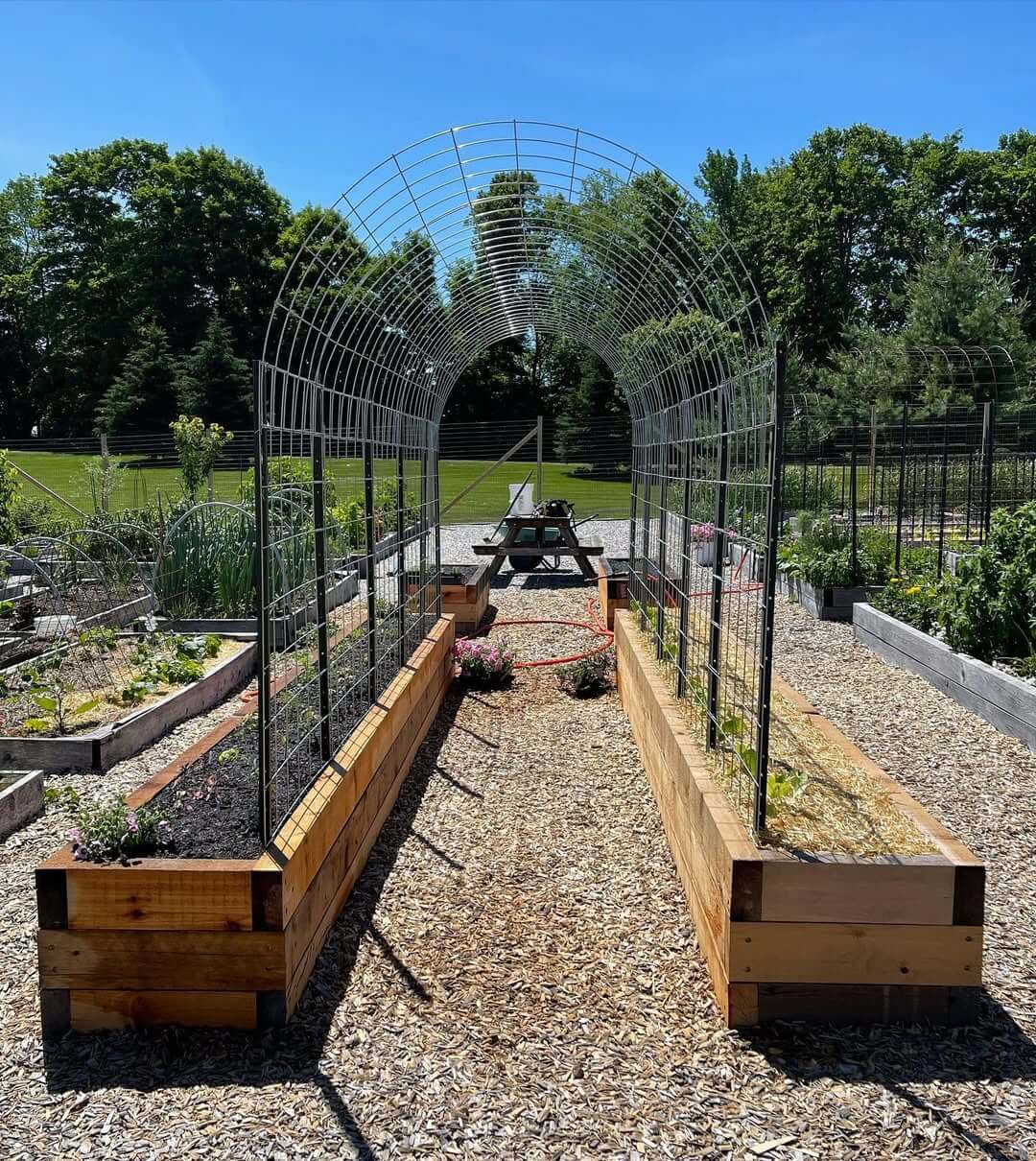 Frame a Garden Path Entrance with a Metal Arch