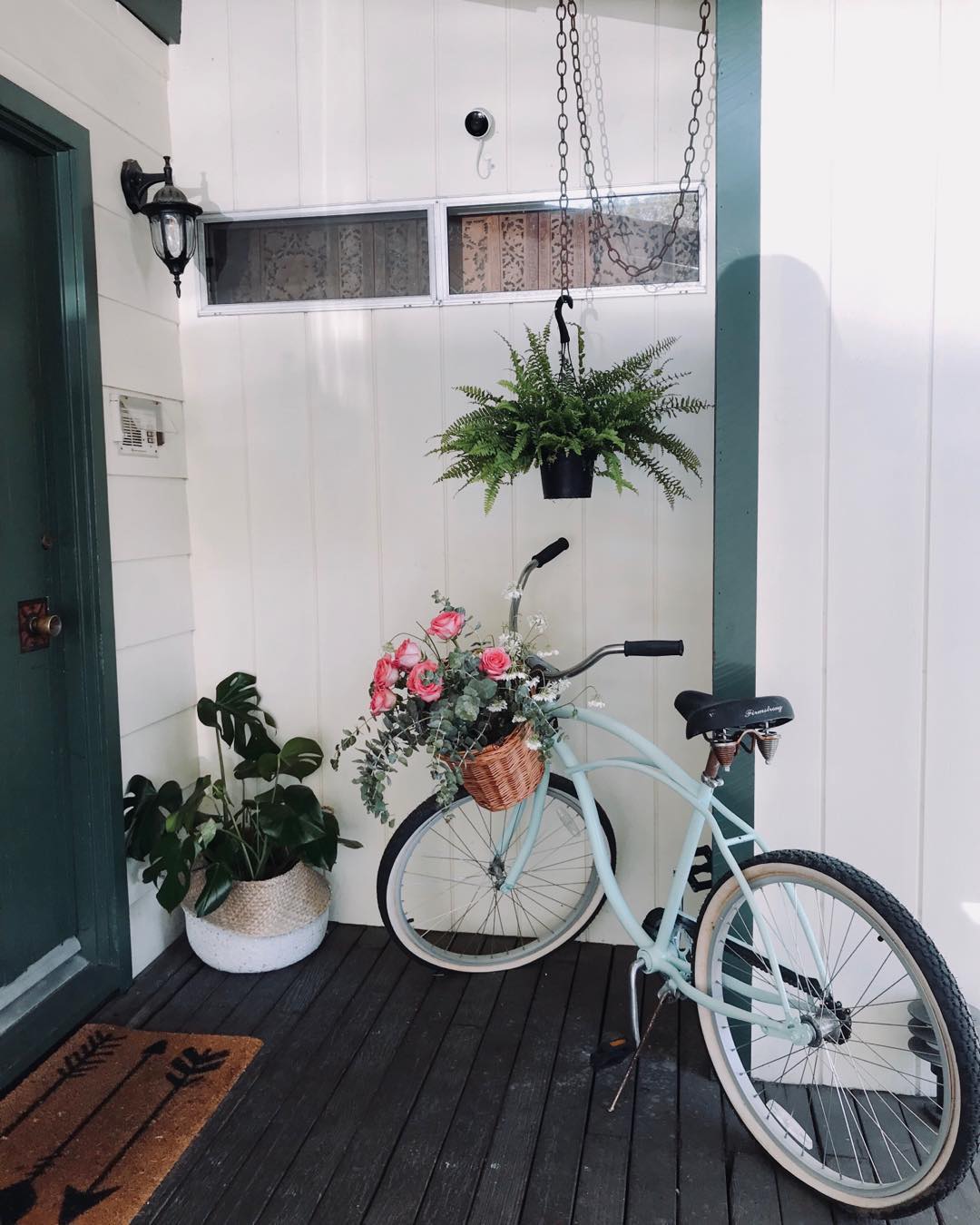 Welcome Guests with a Bicycle Basket of Blooms