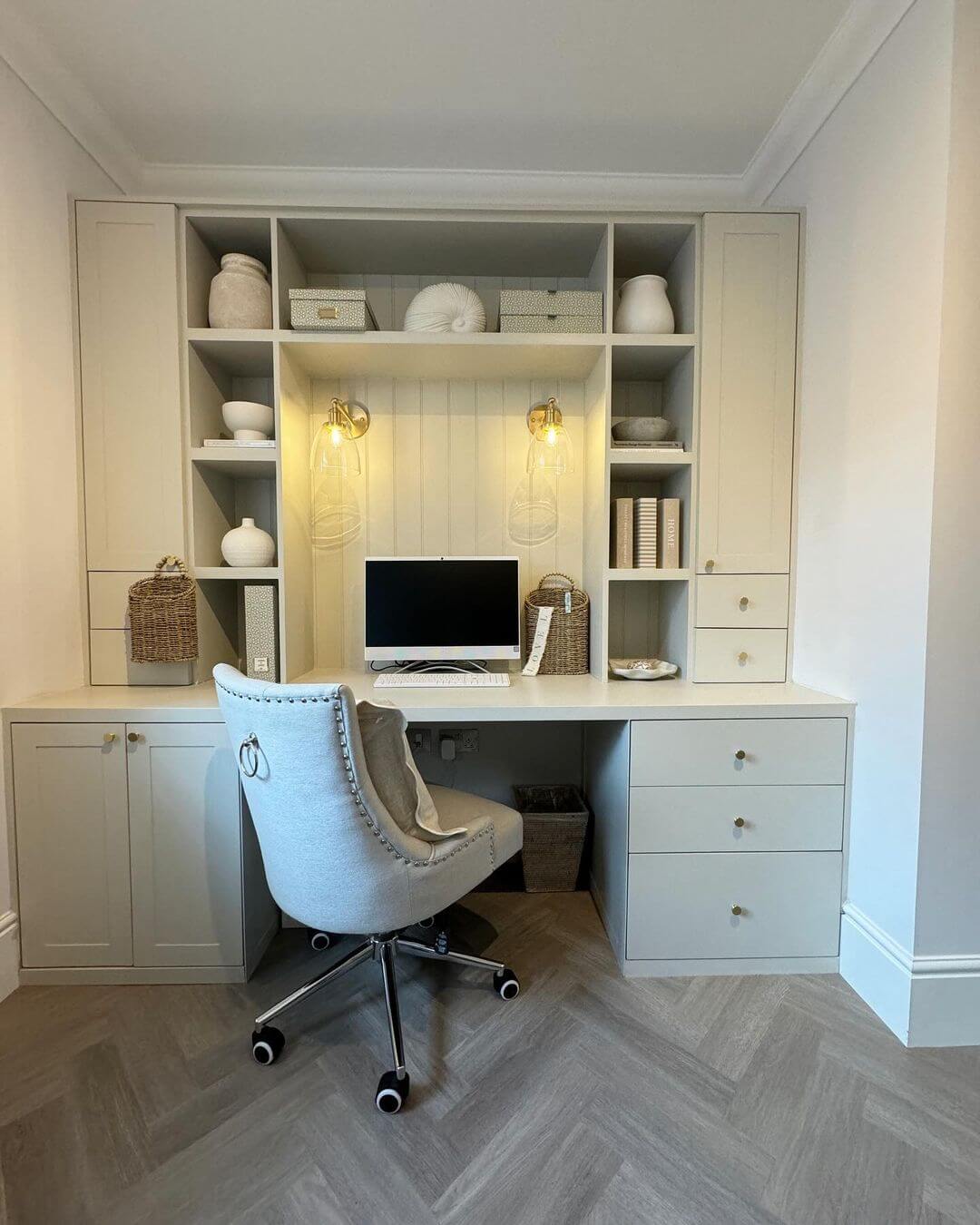Wall-Mounted Sconces Add Warm Task Lighting Above Your Desk