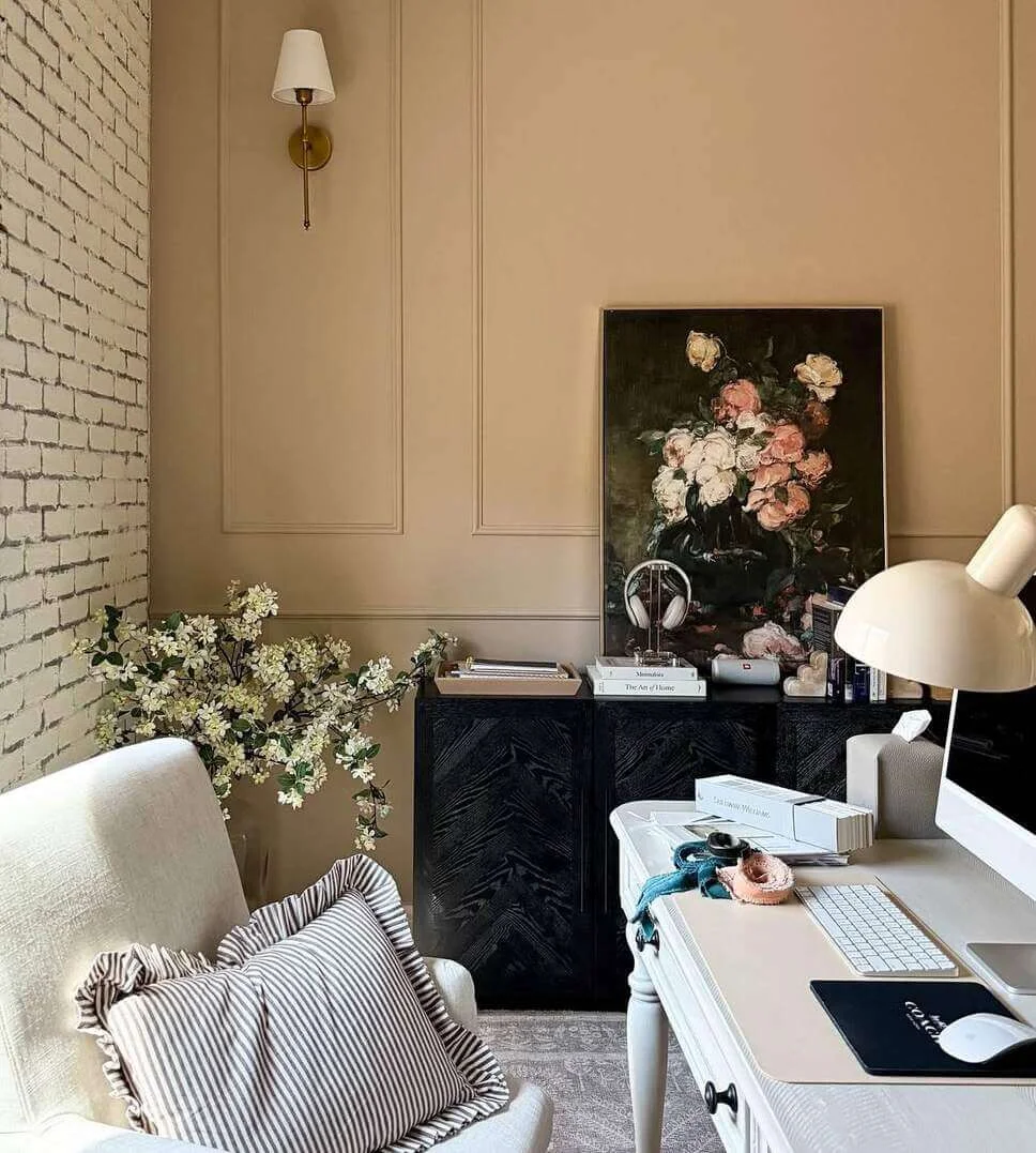 Dark Herringbone Cabinet Adds Dramatic Storage