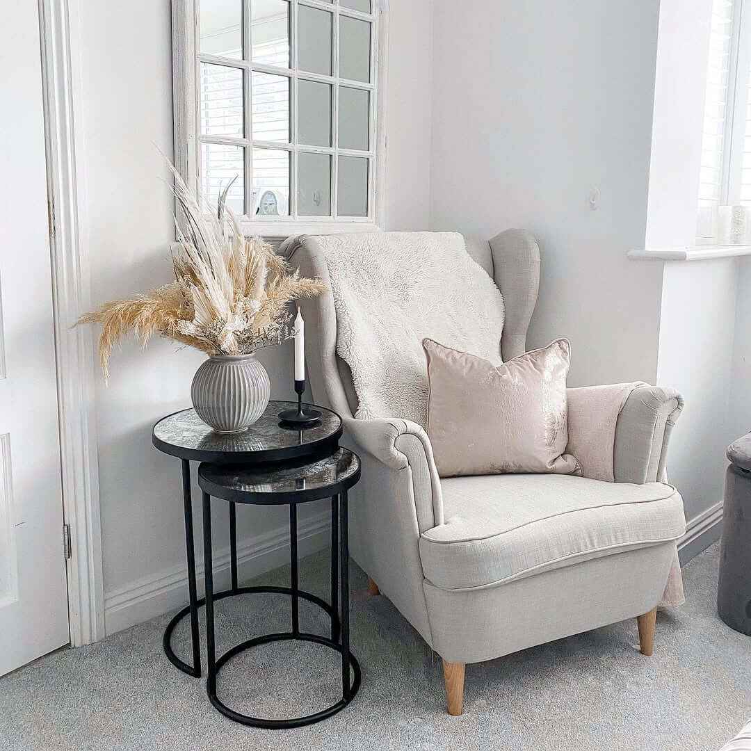 Textured Vase with Dried Pampas Grass for a Soft Look
