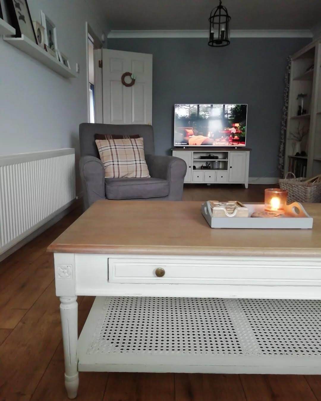 Choose a Coffee Table with Cane Shelf for Open Storage
