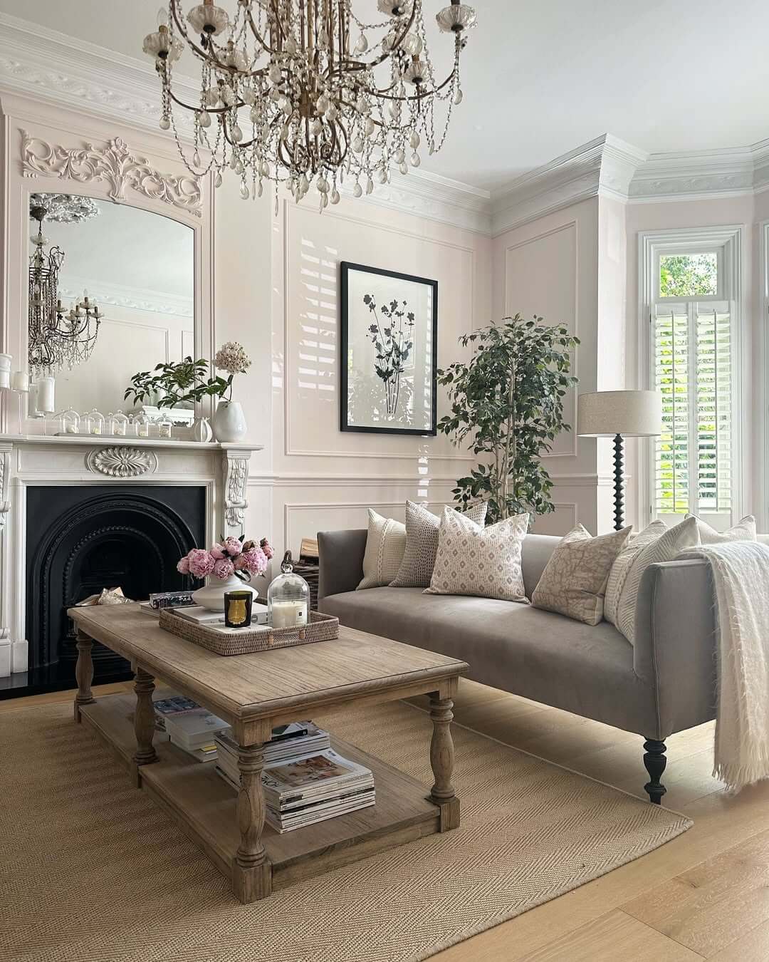 Anchor Your Living Area with Subtle Herringbone Texture