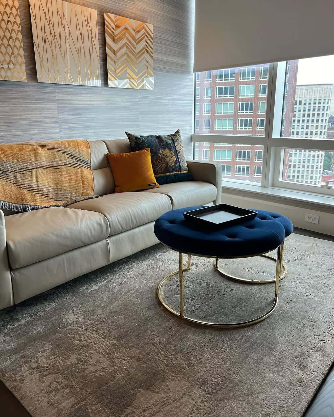 Textured Abstract Carpet Adds Depth to Neutral Tones