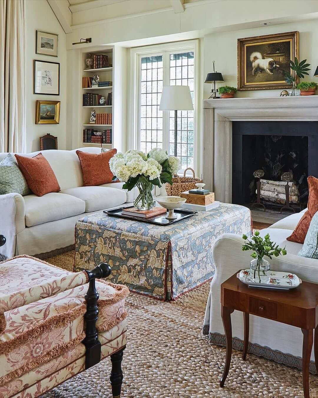 Upholstered Ottoman Doubles as Coffee Table and Storage