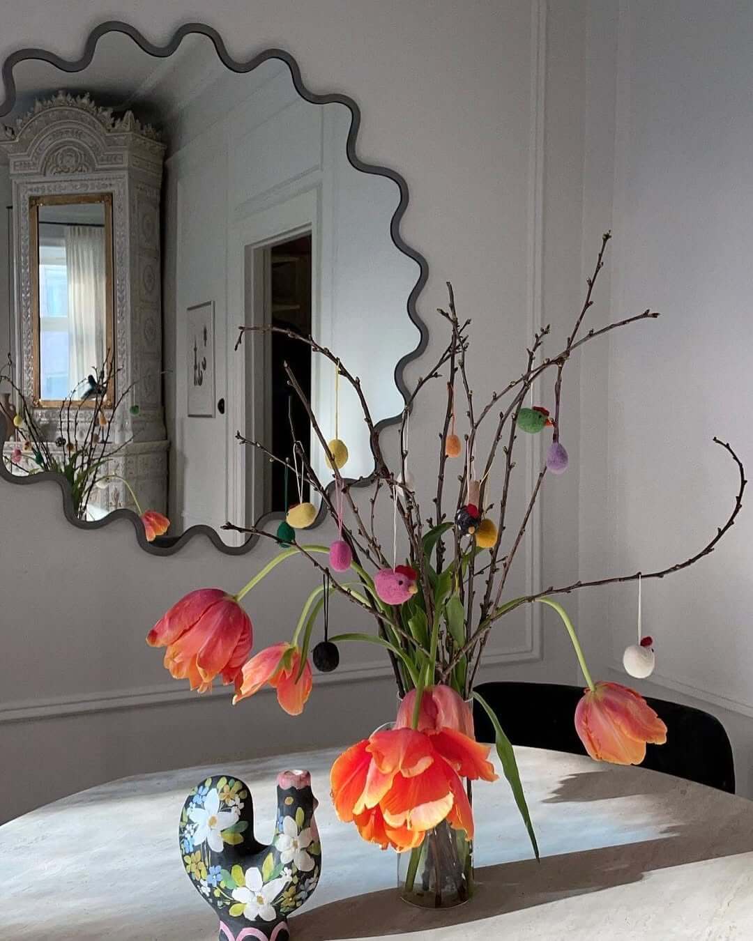 Incorporate Whimsy with a Wavy-Edged Mirror