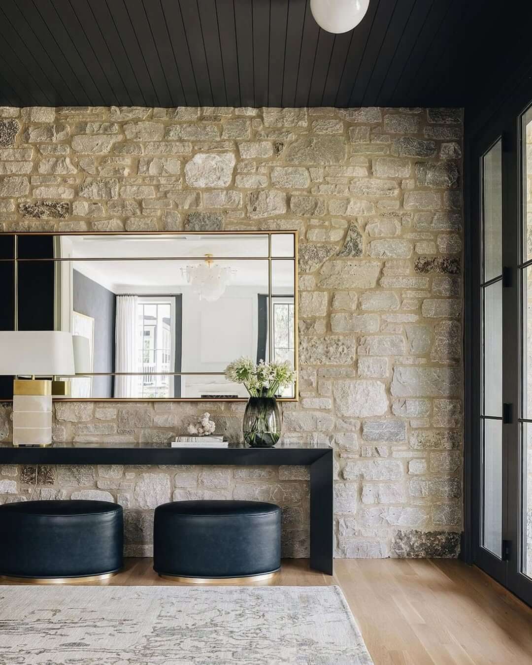 Highlight a Stone Wall with a Rectangular Mirror