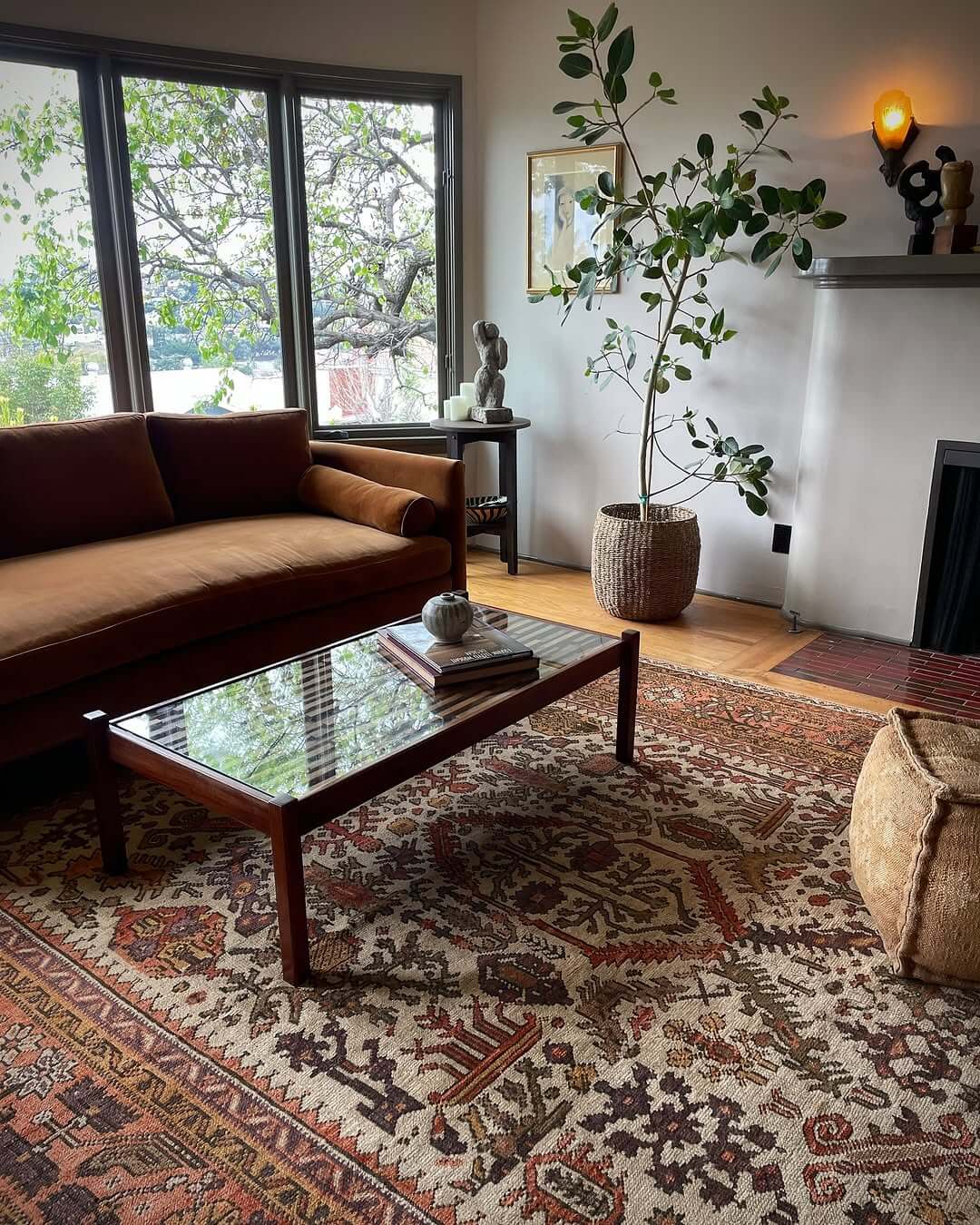 Layered Vintage Rugs Add Warmth and Pattern