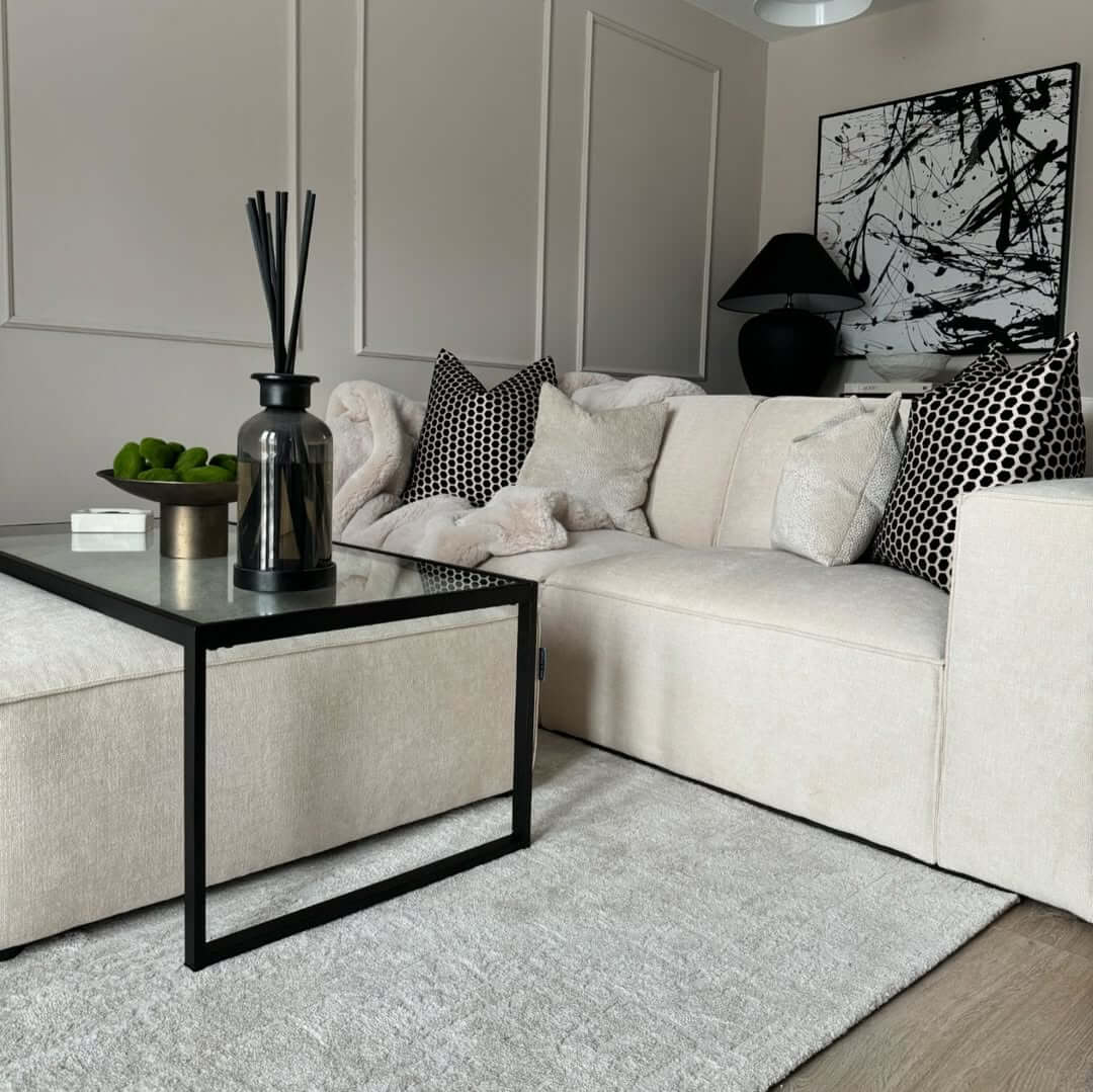 Light Gray Rugs Offer a Subtle Base for Neutral Furniture