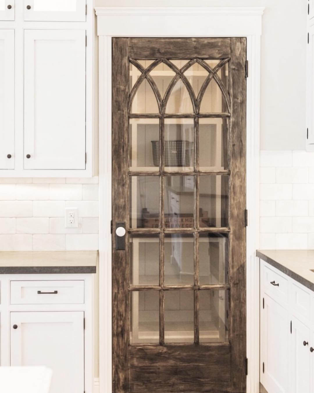Gothic Arch Window Panes Frame Pantry Contents