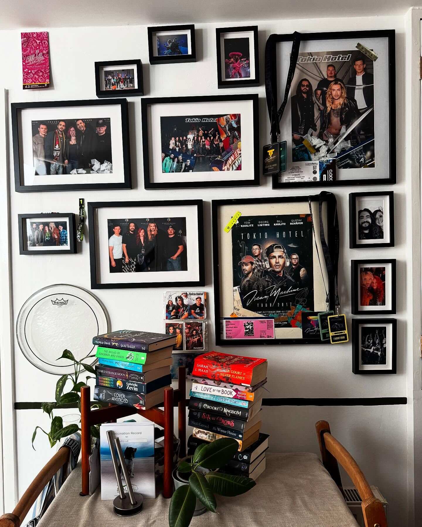 Showcase Tour Memorabilia in a Band-Themed Gallery