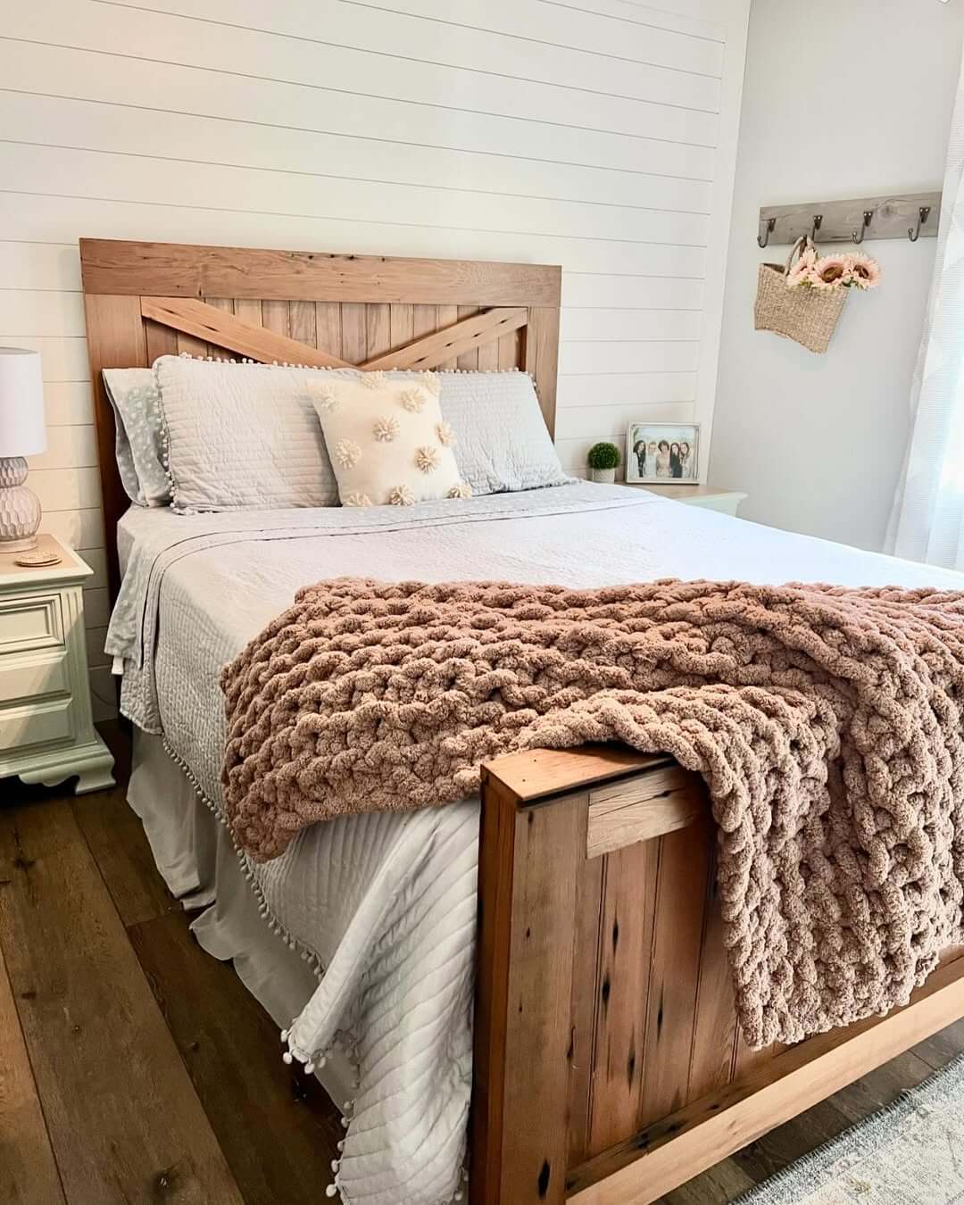Bring Rustic Texture with a Barn Door Headboard