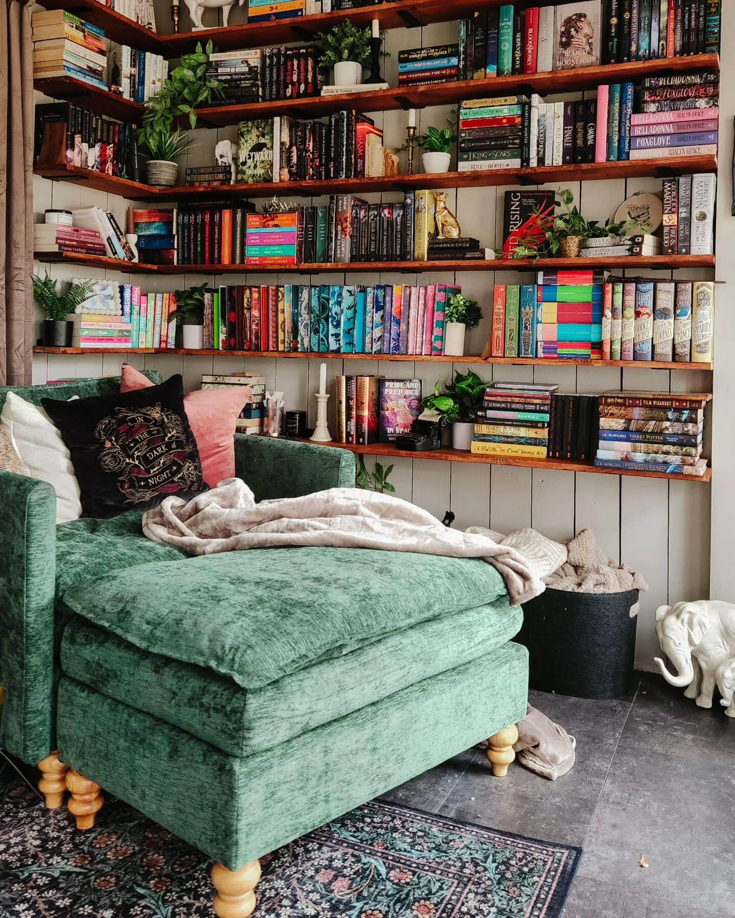 Integrate Plant Stands into Corner Shelving