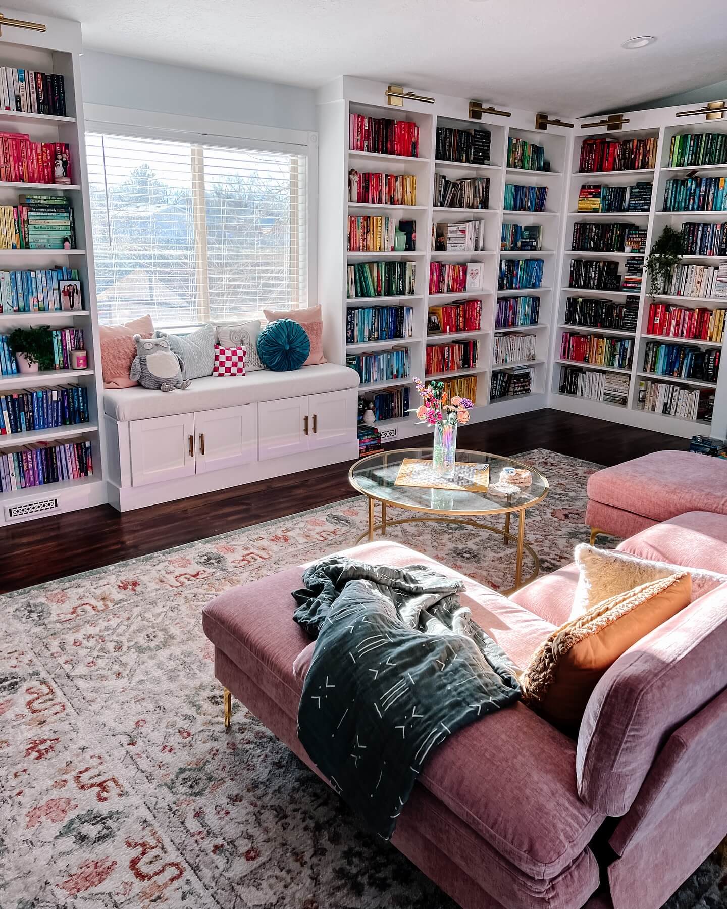 Window Seat with Hidden Cabinet Storage