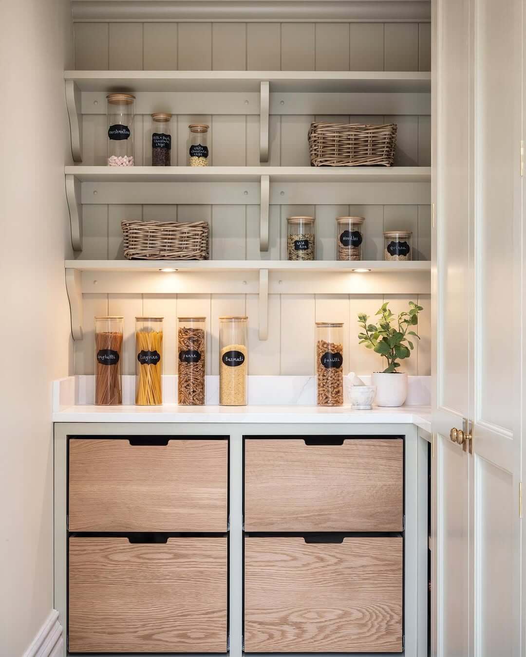 Tall Glass Jars for Pasta Storage