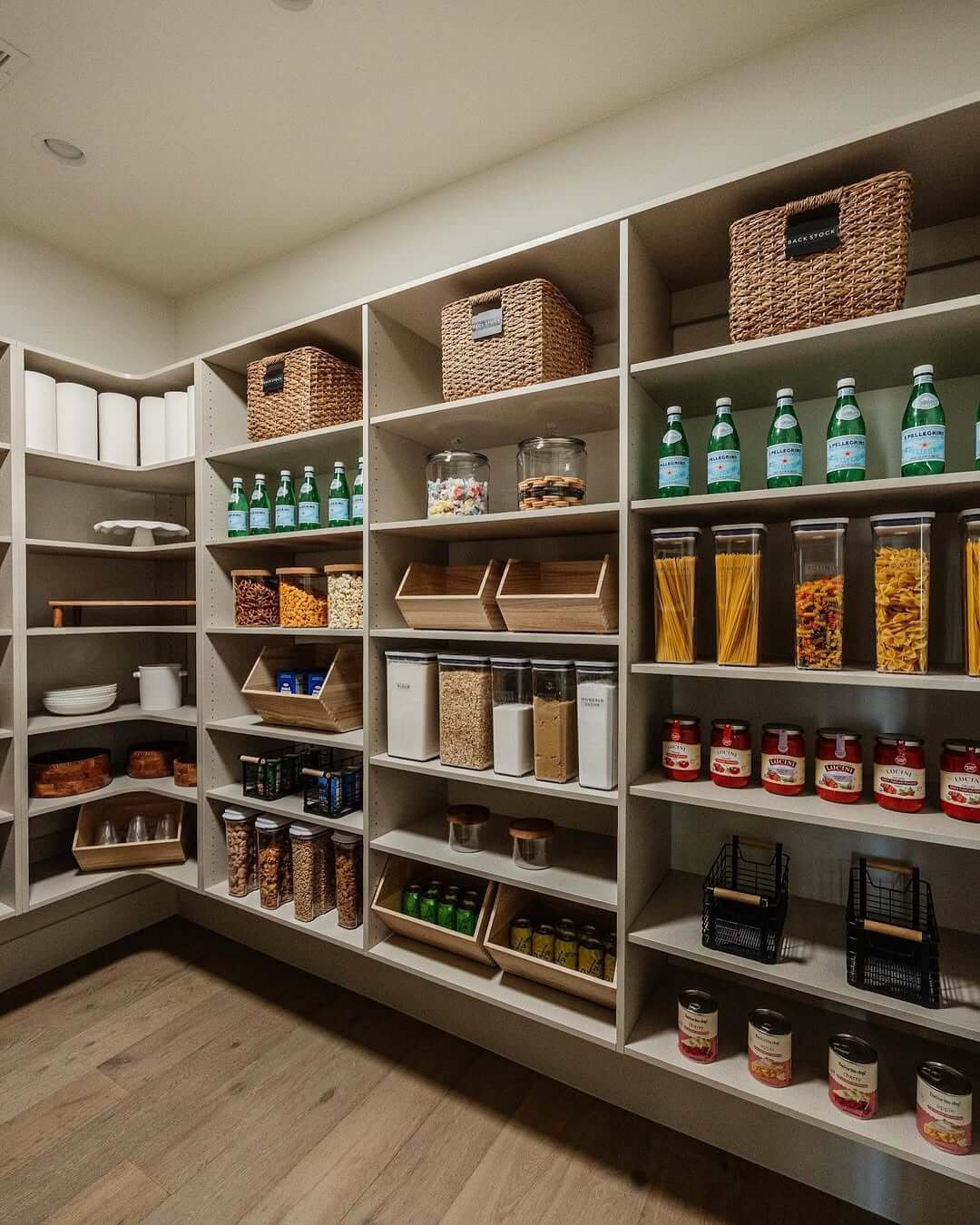 Tilt Wooden Bins for Easy Can Access