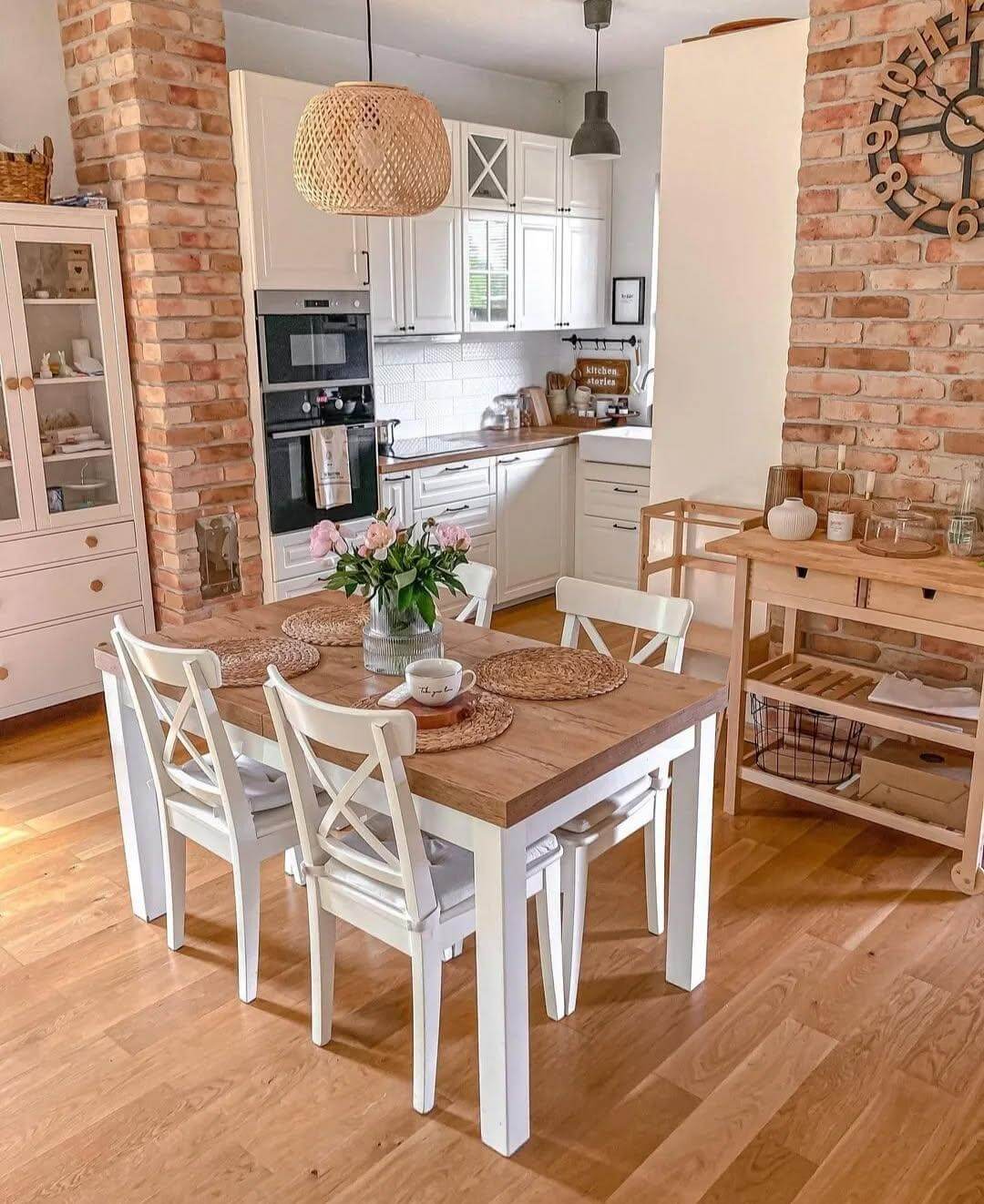 Combine Rustic and Clean with a Wood Table and Cross-Back Chairs