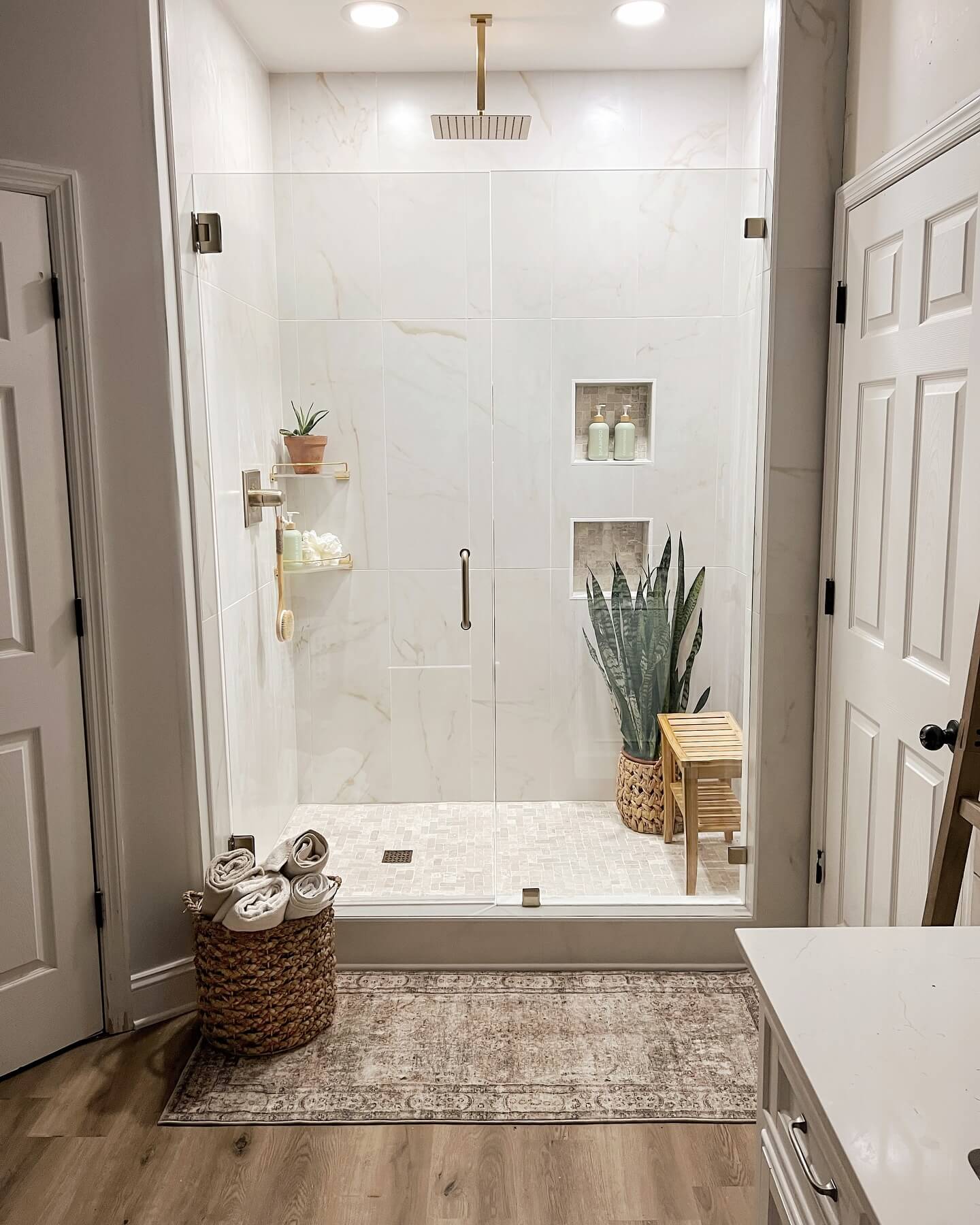 Built-in Shower Niches for Dispenser Bottles