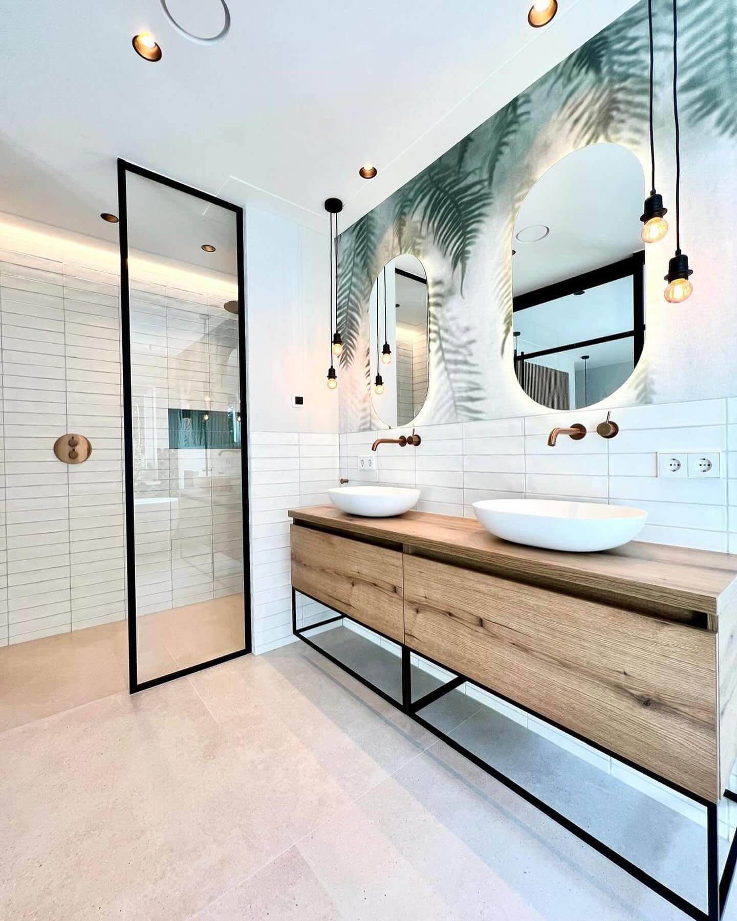 Soften Your Vanity Lighting with Integrated LED Oval Mirrors