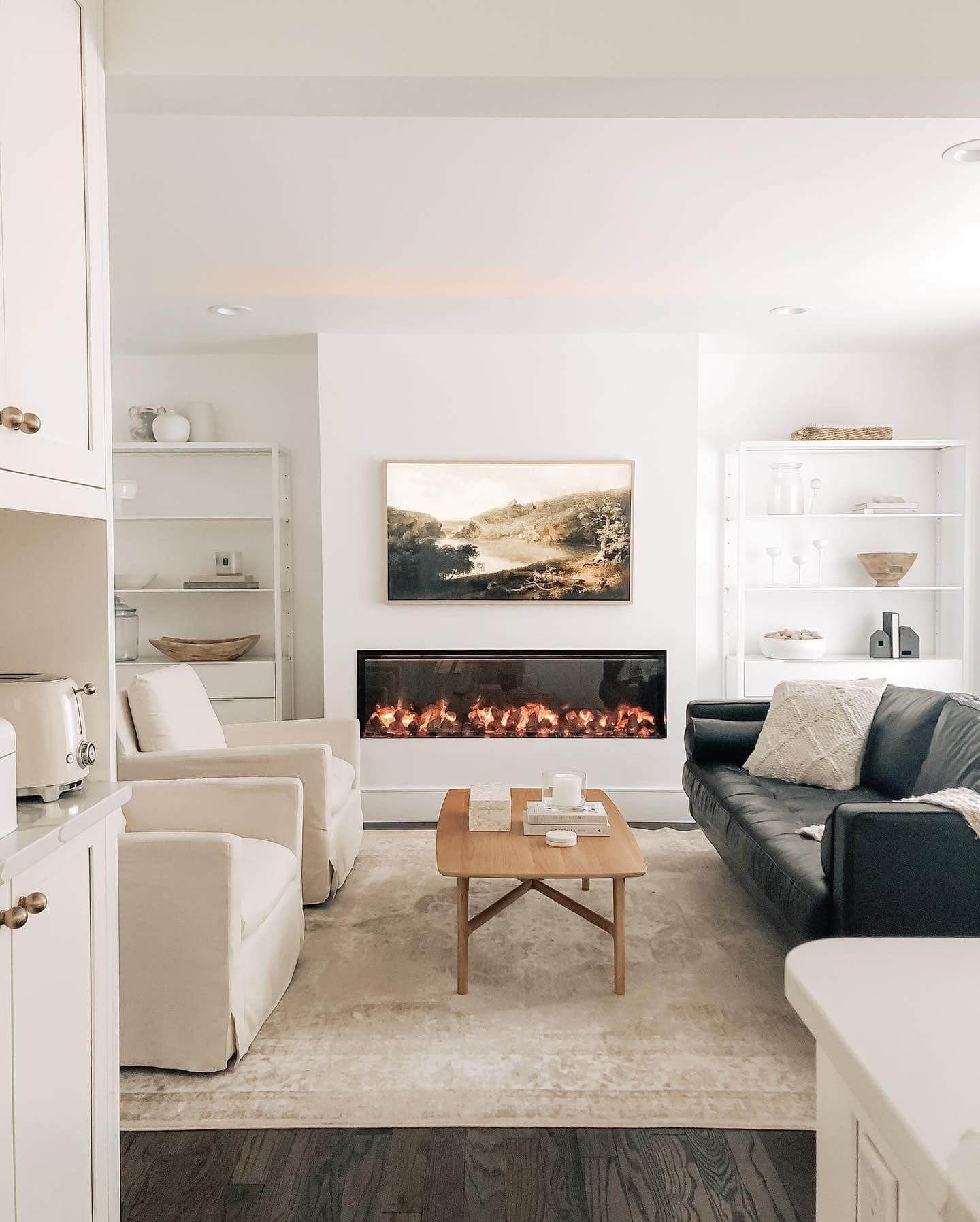 Center landscape artwork above your fireplace